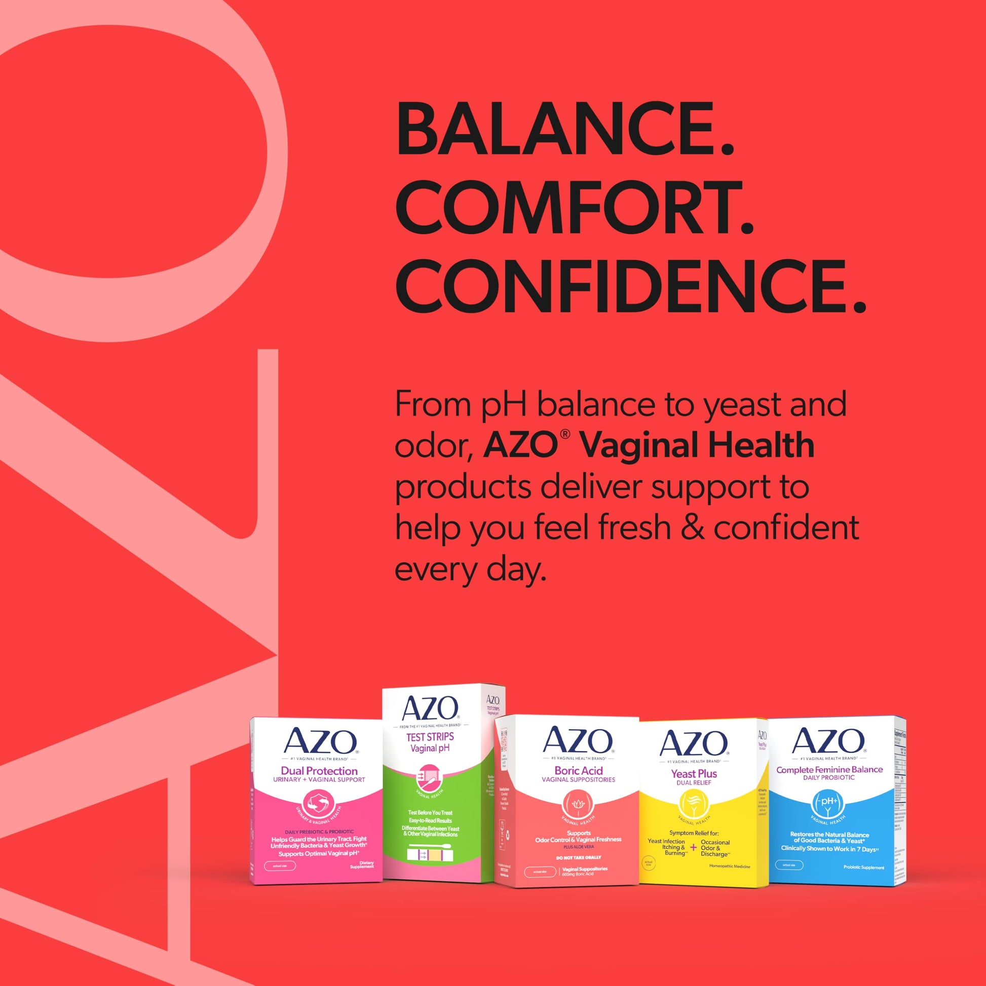 AZO® Boric Acid Vaginal Suppositories for Women, Helps Support Odor Control with Clinically Studied Boric Acid, Non-GMO, 30 Count AZO uk supplements