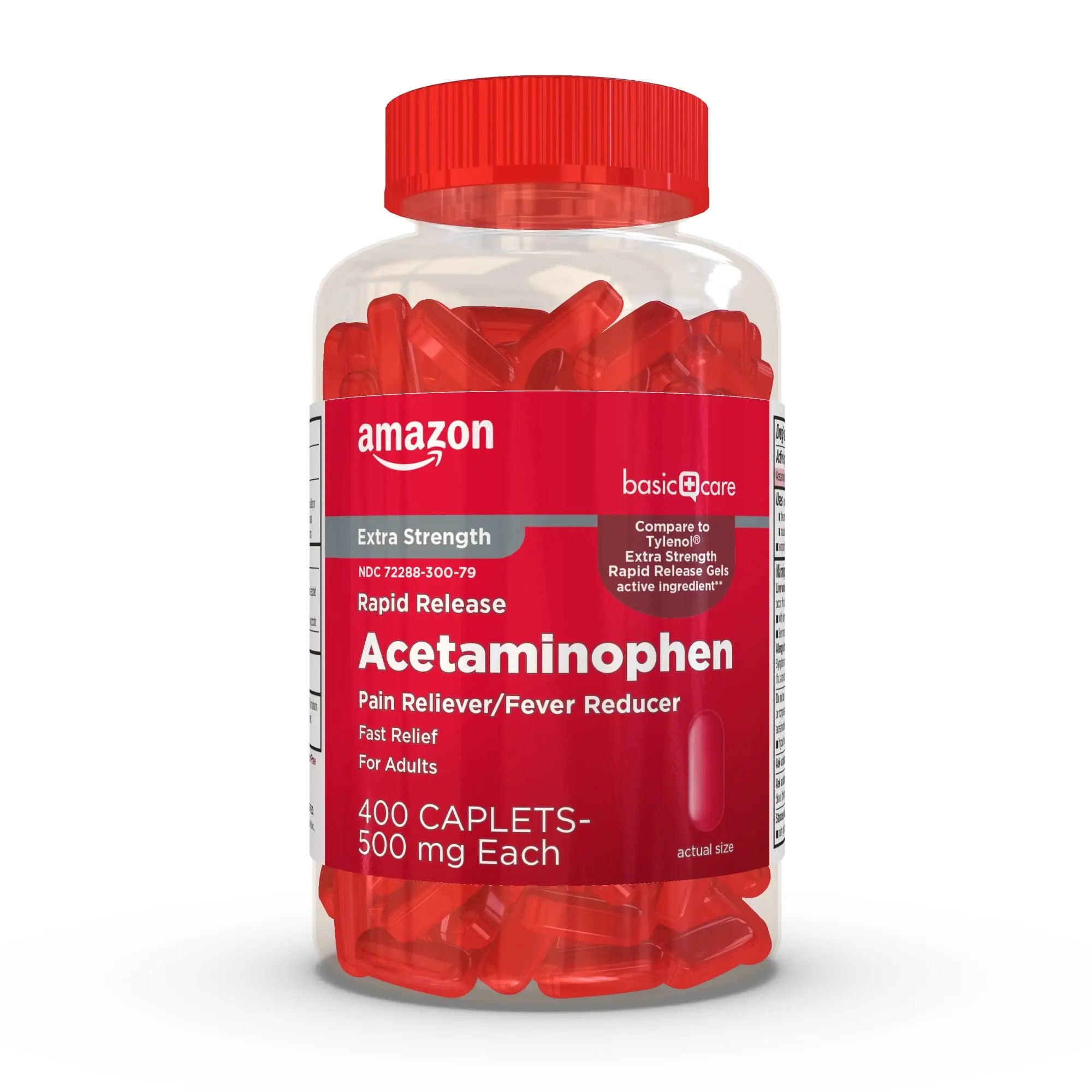 Amazon Basic Care Rapid Release Acetaminophen Caplets 500 mg, Extra Strength Pain Reliever and Fever Reducer for Headache, Backache, Menstrual Pain, Arthritis Pain, 400 Count Amazon Basic Care uk supplements