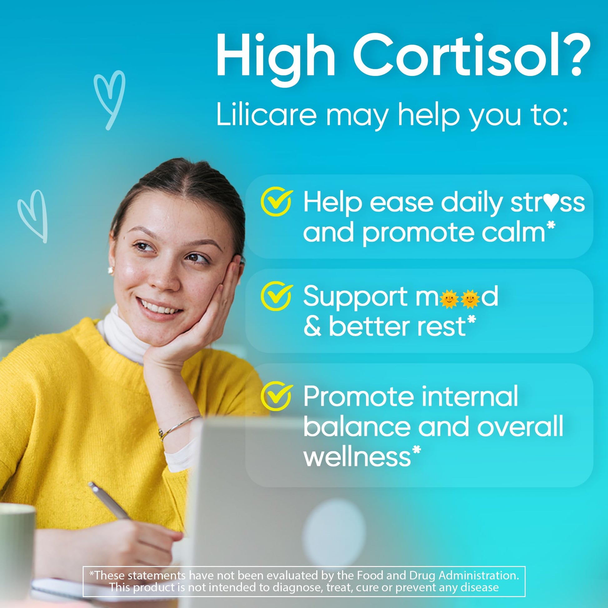 Cortisol Gummies for Women & Men, Sugar Free Cortisol Reducer Supplements w/ Magnesium, Ashwagandha, Mushroom, L-theanine, Rhodiola, Vitamin B6 B12 for Cortisol Detox, Relax, Sleep Support 2 Pack LILICARE uk supplements