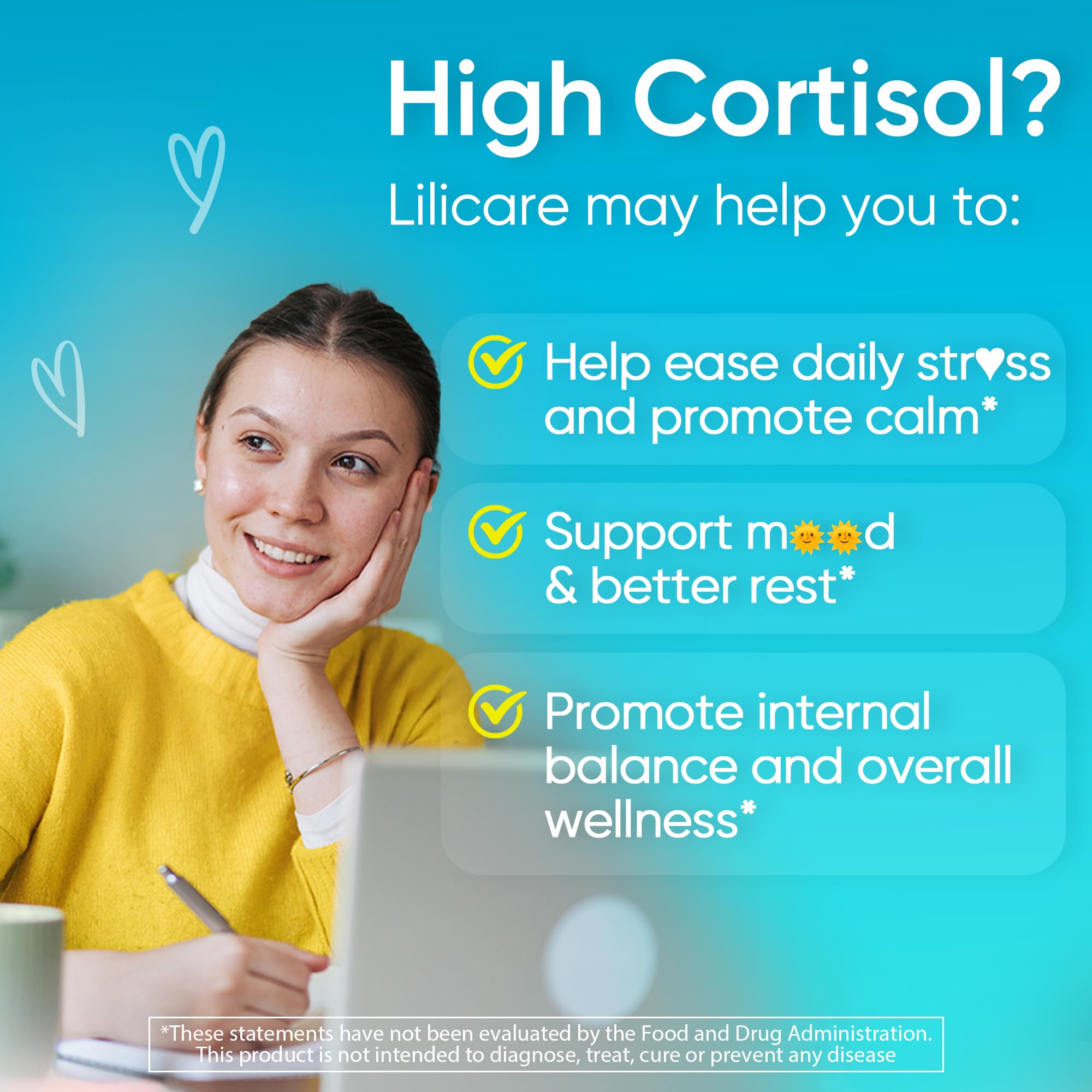 Cortisol Gummies for Women & Men, Sugar Free Cortisol Reducer Supplements w/ Magnesium, Ashwagandha, Mushroom, L-theanine, Rhodiola, Vitamin B6 B12 for Cortisol Detox, Relax, Sleep Support 2 Pack LILICARE uk supplements