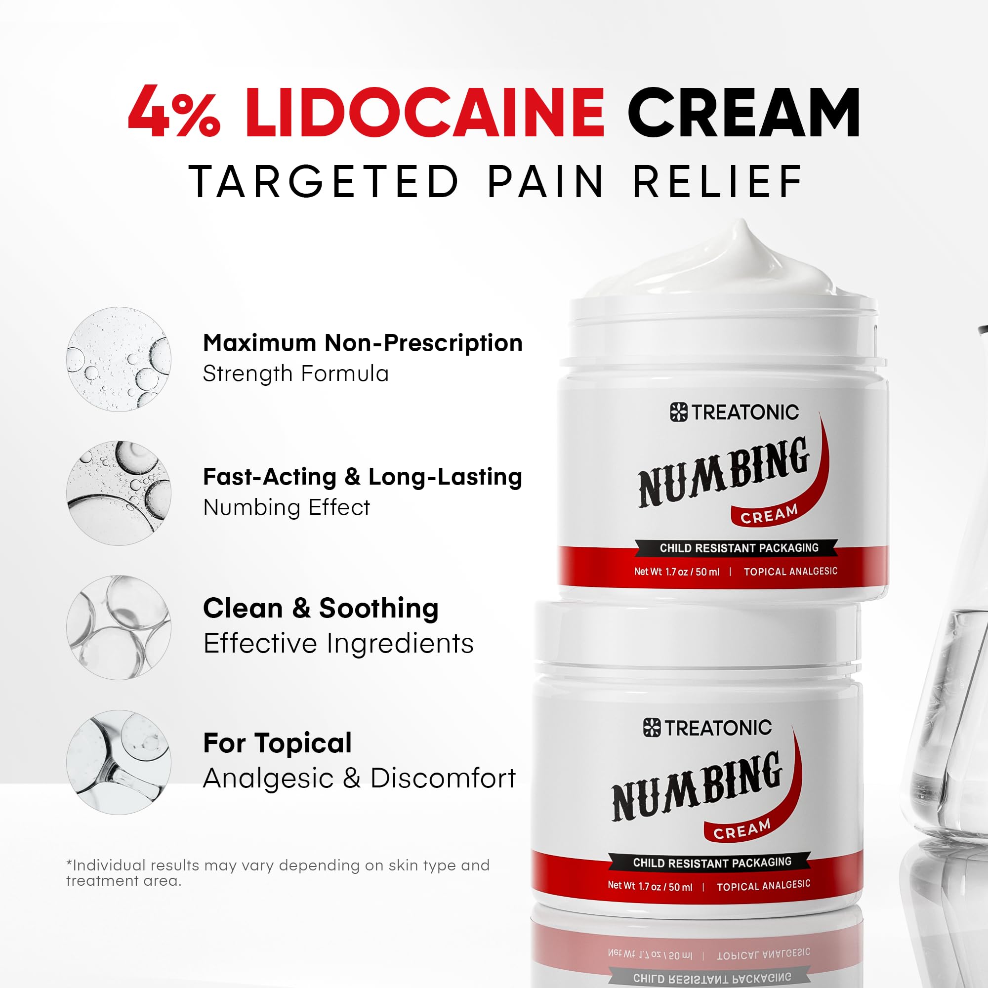 Treatonic Numbing Cream: Extra Strength Numbing Cream for Discomfort, Burning, Itching, & After Sun - Maximum Strength Topical Anesthetic with Menthol & Emu Oil for Toes Feet Hands Legs Arms – 1.7oz Treatonic uk supplements