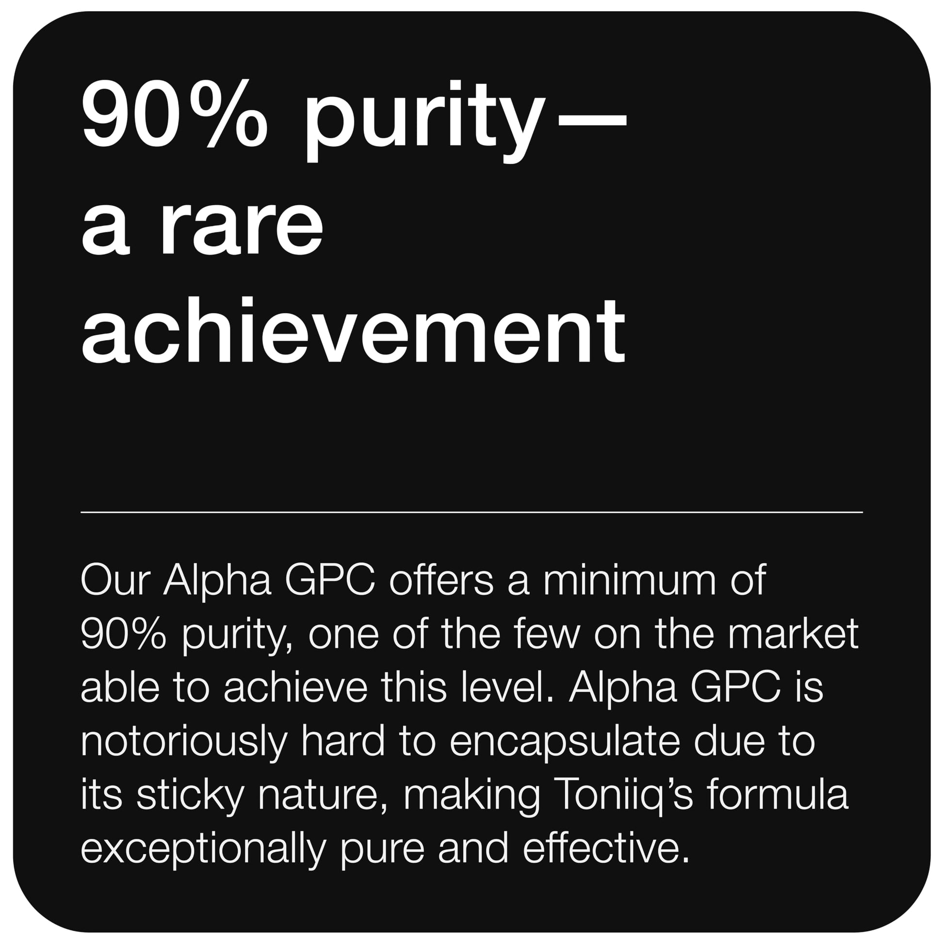 Toniiq Ultra High Purity Alpha GPC Capsules - 600mg Concentrated Formula - 90%+ Highly Purified and Bioavailable Nootropic - 120 Capsules Alpha GPC Supplement Toniiq uk supplements