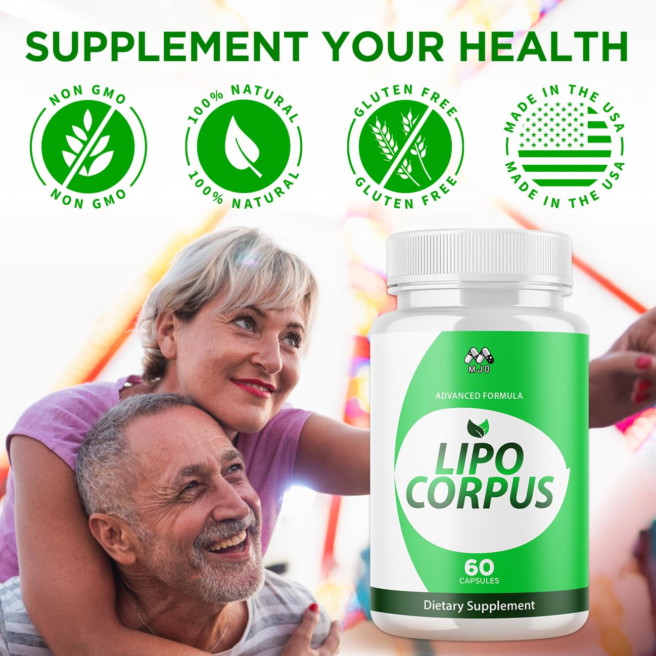 Lipo Corpus Capsules, Official LipoCorpus Supplement Pills Will All Natural Ingredients, Advanced Formula Lipo Corpus Active Lifestyle Supporting Health and Wellness for Women and Men (60 Capsules) MJO uk supplements