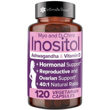 Myo-Inositol & D-Chiro Inositol 40:1 Blend + Vitamin D3 + Ashwagandha - Vegan Capsule Intimate Rose uk supplements