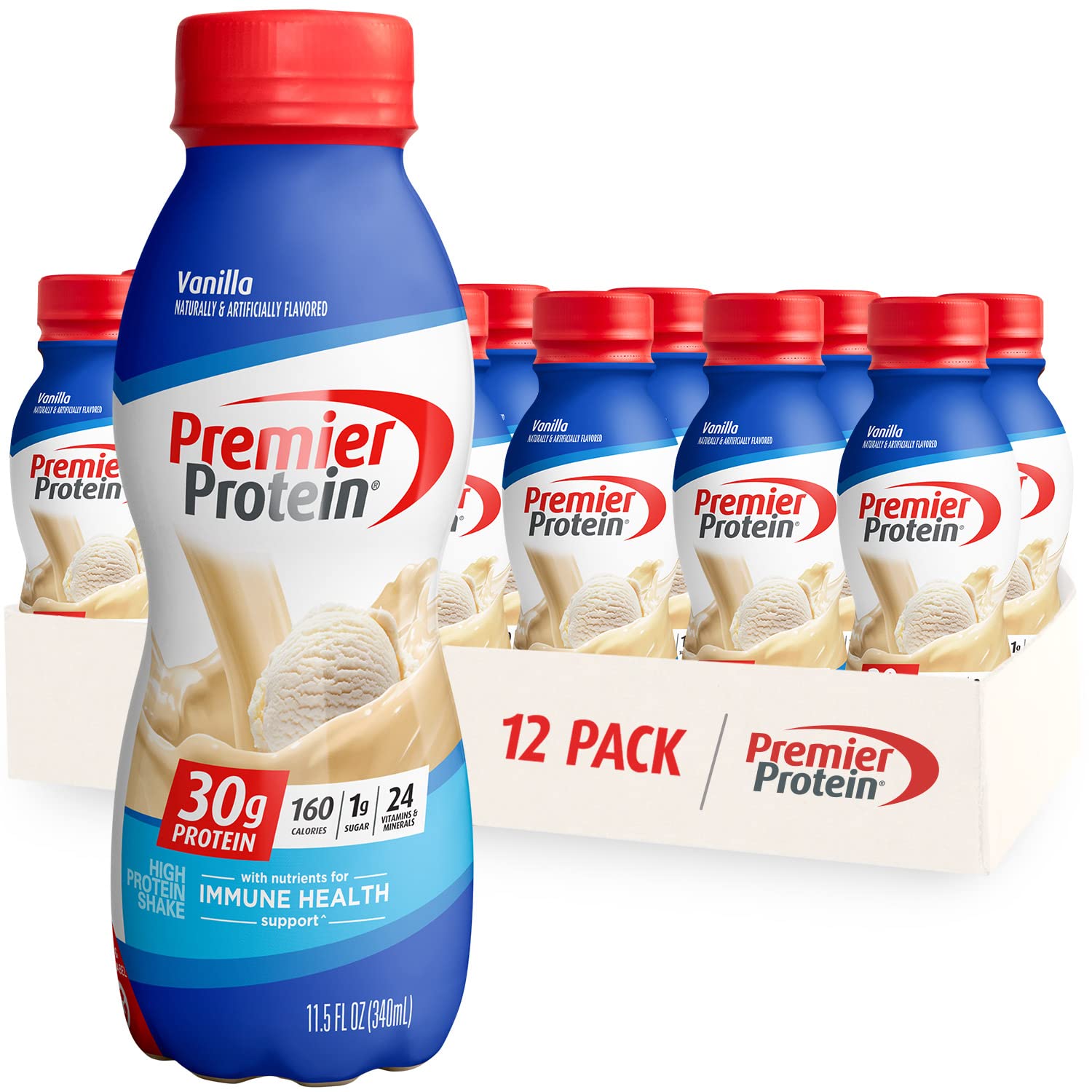 Premier Protein Shake Bottle, Vanilla, Liquid, Powder, keto, 30g Protein, 1g Sugar Premier Protein uk supplements