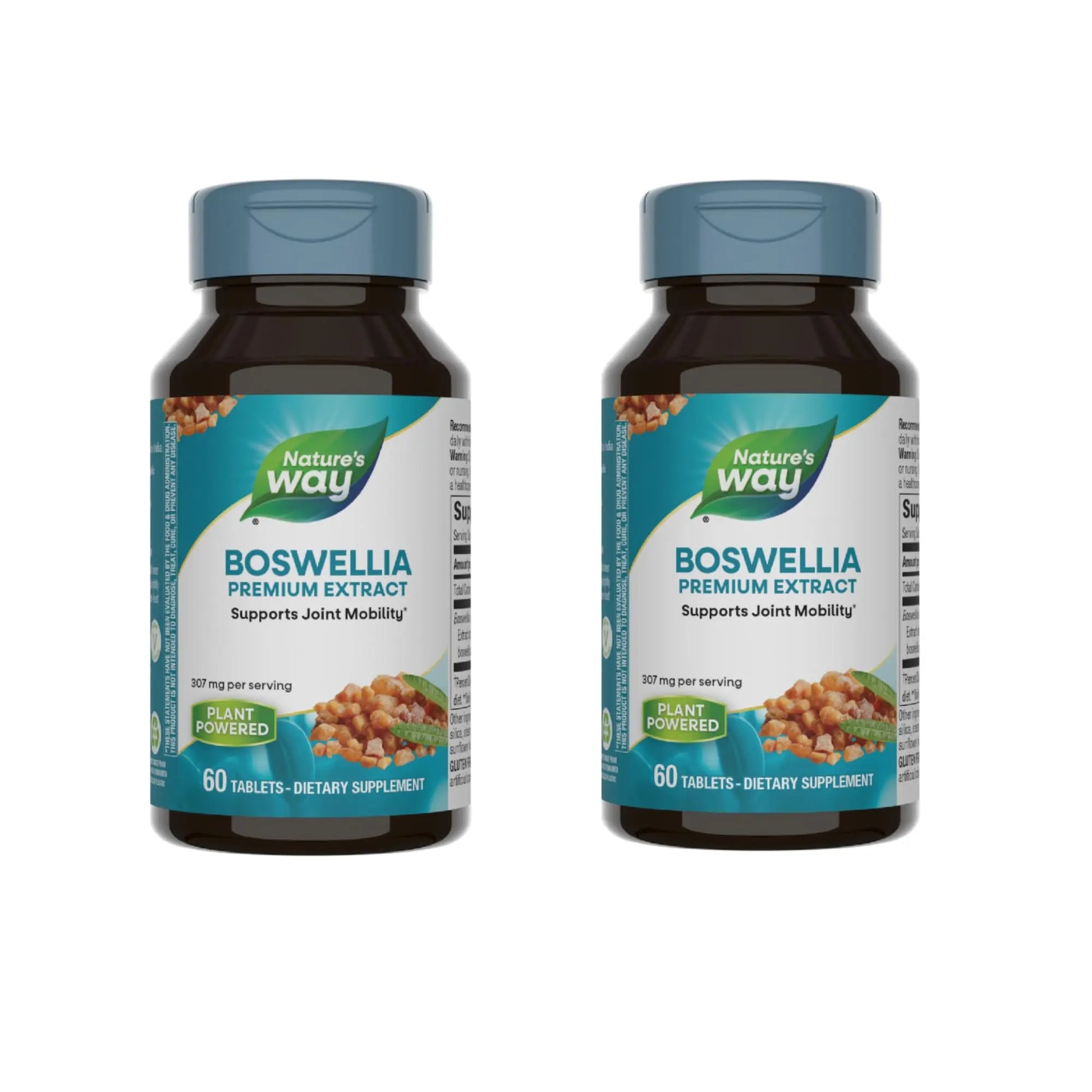Nature's Way Boswellia Premium Extract, Supports Joint Mobility*, 307 mg Boswellia serrata Extract per Serving, Frankincense Supplement, Gluten Free & Vegan - 60 Tablets (Packaging May Vary) - 2 Pack Nature's Way uk supplements