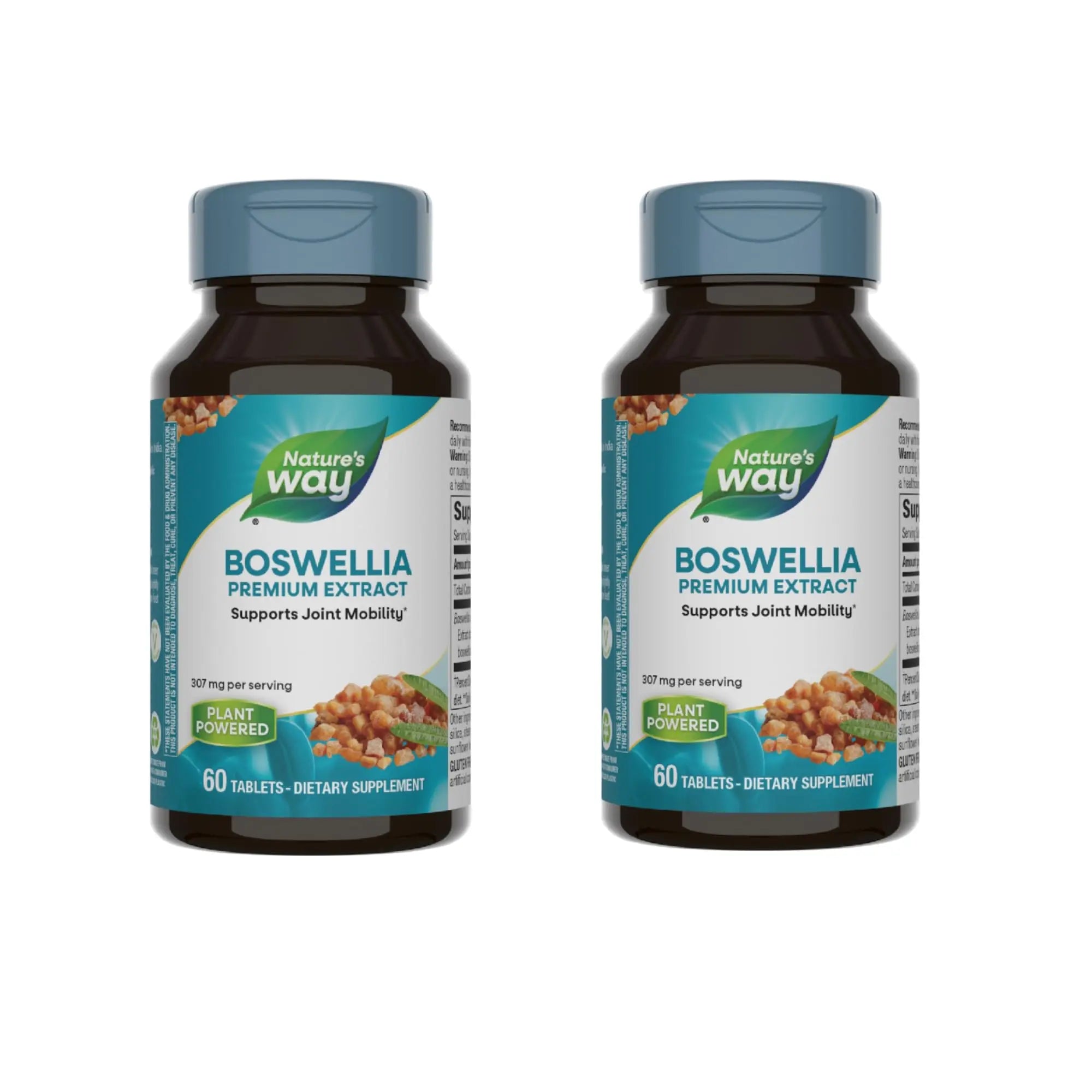 Nature's Way Boswellia Premium Extract, Supports Joint Mobility*, 307 mg Boswellia serrata Extract per Serving, Frankincense Supplement, Gluten Free & Vegan - 60 Tablets (Packaging May Vary) - 2 Pack Nature's Way uk supplements