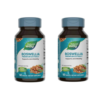 Nature's Way Boswellia Premium Extract, Supports Joint Mobility*, 307 mg Boswellia serrata Extract per Serving, Frankincense Supplement, Gluten Free & Vegan - 60 Tablets (Packaging May Vary) - 2 Pack Nature's Way uk supplements