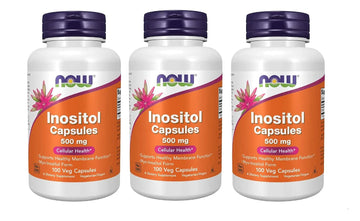 NOW Foods Foods Inositol 500mg,100 Capsules (Pack of 3) NOW Foods uk supplements