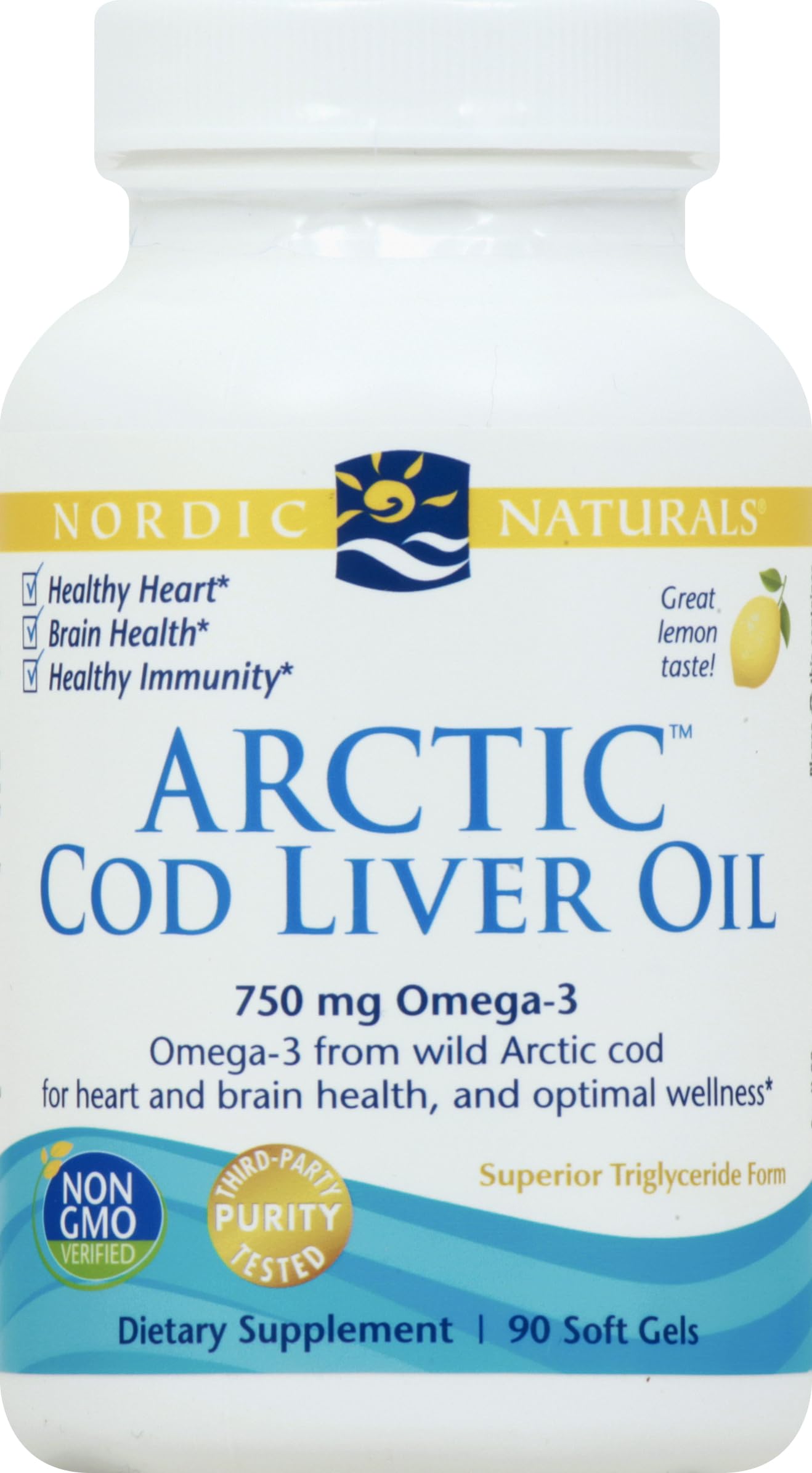 Nordic Naturals - Arctic CLO, Heart and Brain Health, and Optimal Wellness, 90 Soft Gels Nordic Naturals uk supplements