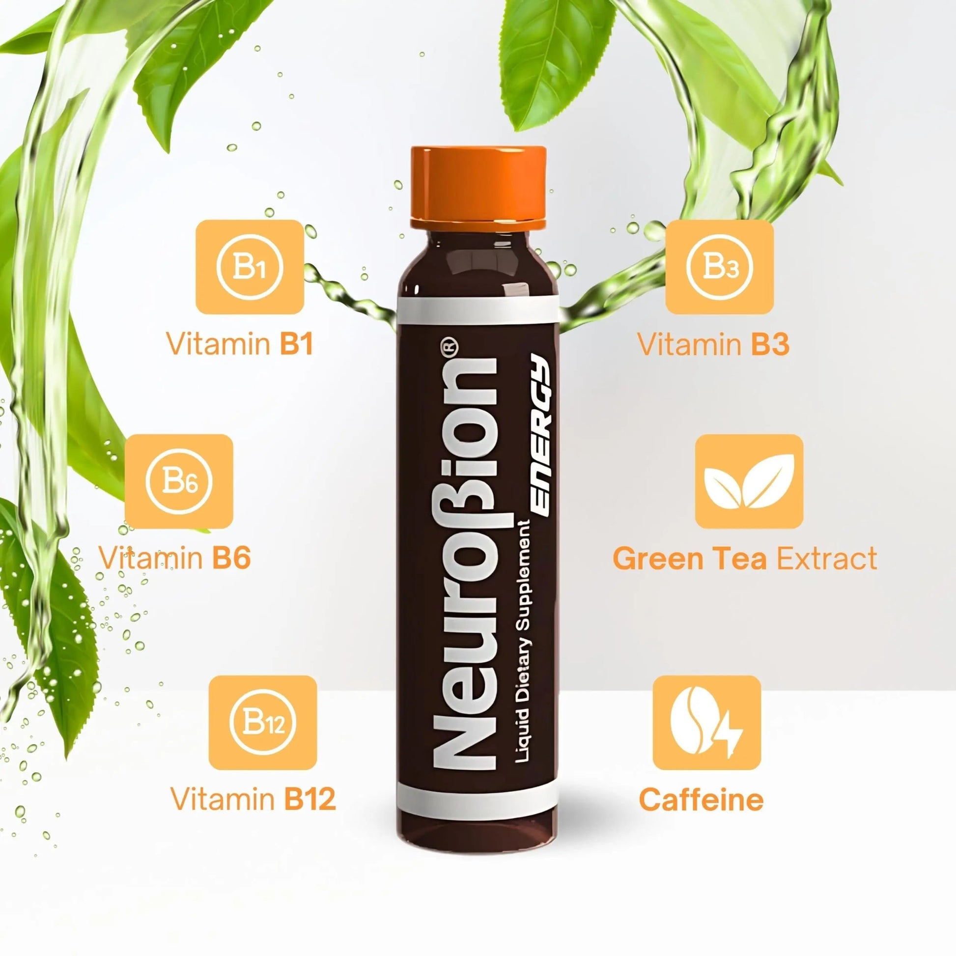 Neurobion Energy Liquid Dietary Supplement Multivitamins + Enegy Blend 10 vials x 250 ml Neurobion uk supplements