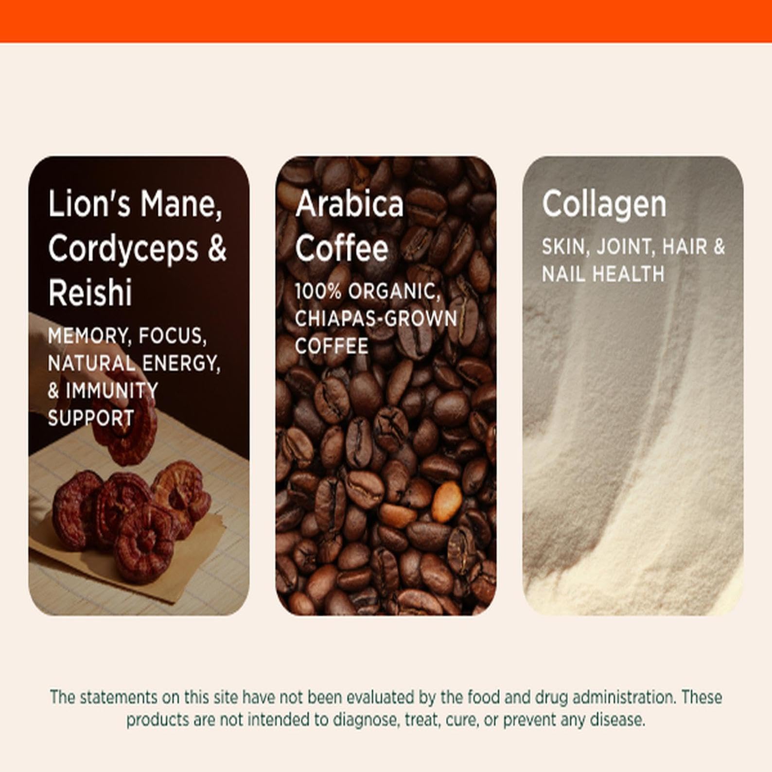 The Genius Brand Organic Mushroom Coffee + Collagen - Daily Energy Support - Healthy Immune Function - Arabica Coffee with Cordyceps, Reishi & Lion's Mane Mushroom Blend - 10.6 oz (30 Servings) The Genius Brand uk supplements