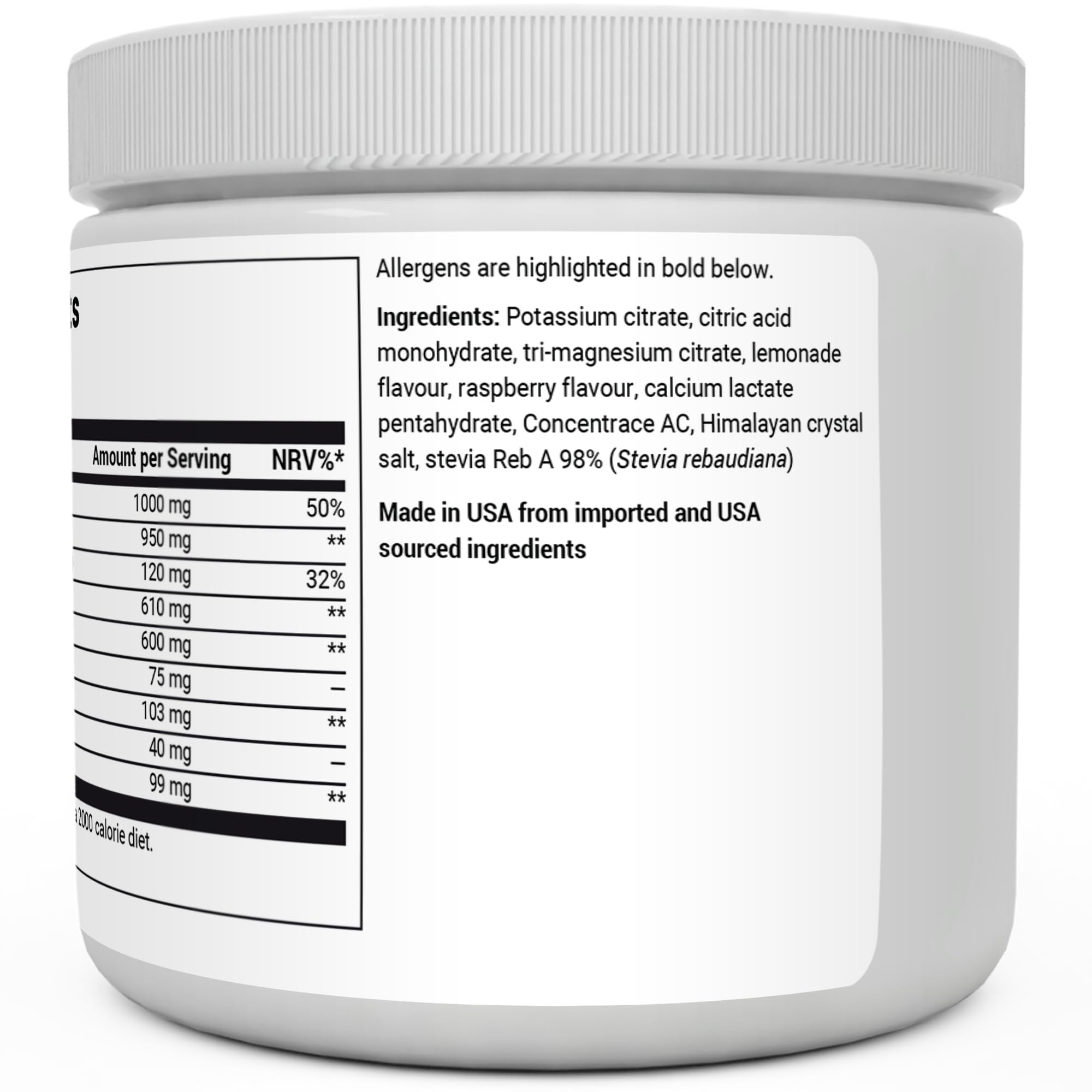 Dr. Berg Electrolyte Powder - Electrolyte Drink Supplements with 1000mg Potassium Dr. Berg Nutritionals uk supplements