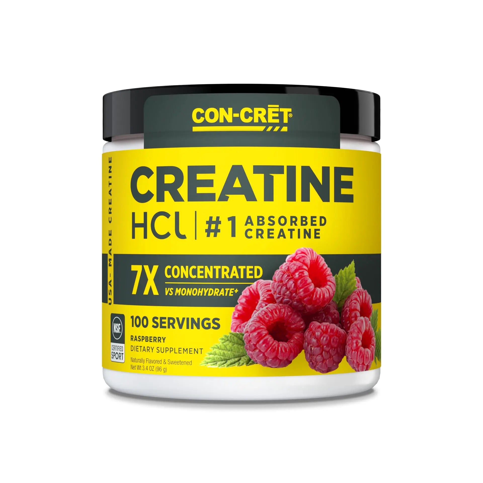 CON-CRET Creatine HCl Powder | Muscle, Cognitive, Cellular Energy Support | No Bloating or Cramps | USA Made & NSF Certified CON-CRET uk supplements