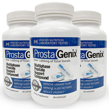 ProstaGenix Multiphase Prostate Supplement Capsule -3 Bottles- Featured on Larry King ProstaGenix uk supplements