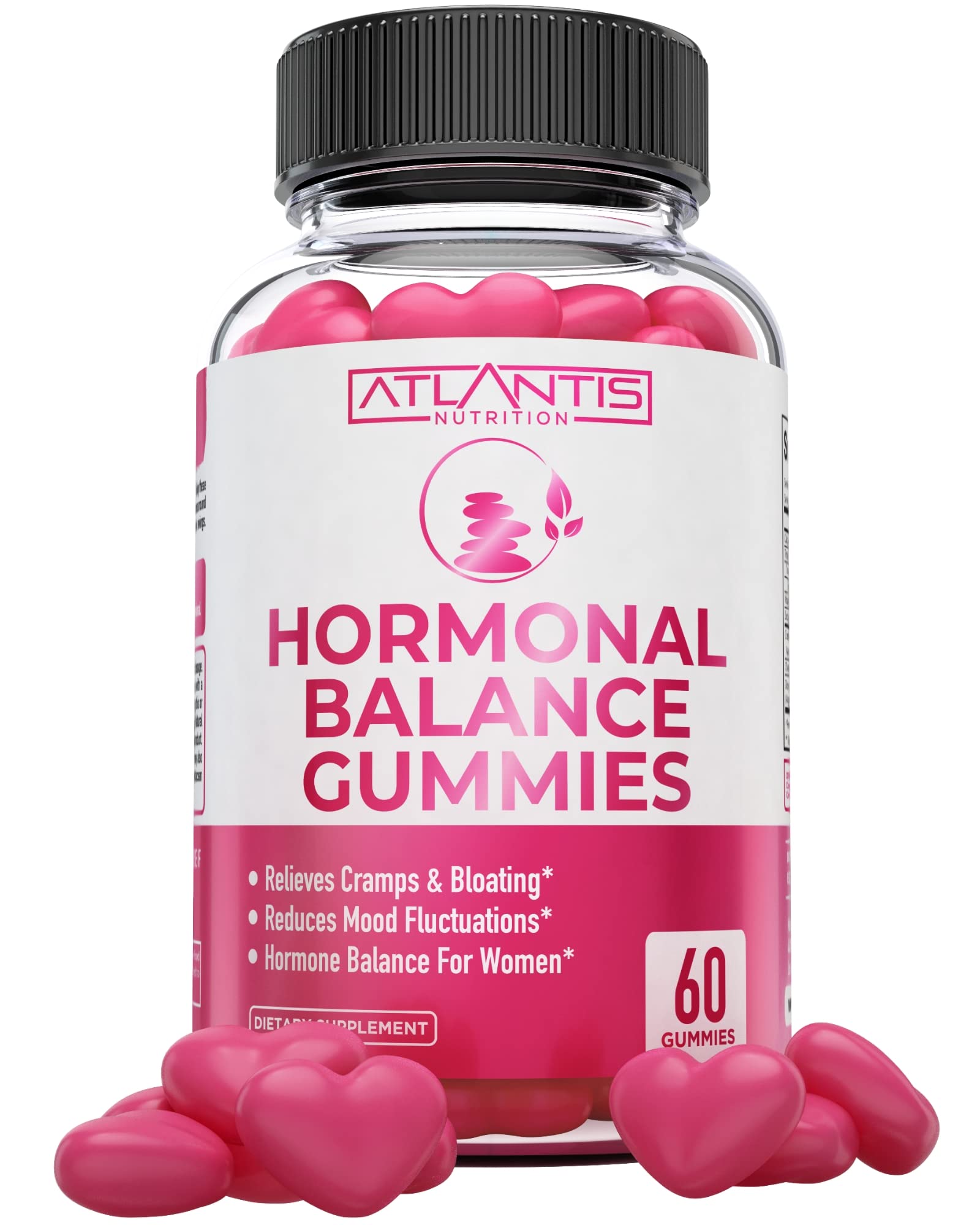 Atlantis Nutrition Hormonal Balance for Women & PMS Relief Gummies - Alleviates Cramps, Bloating, Mood Swings, Hot Flashes & Night Sweats - Cranberry, Dong Quai & Chasteberry Menstrual Cramp Relief Atlantis Nutrition uk supplements