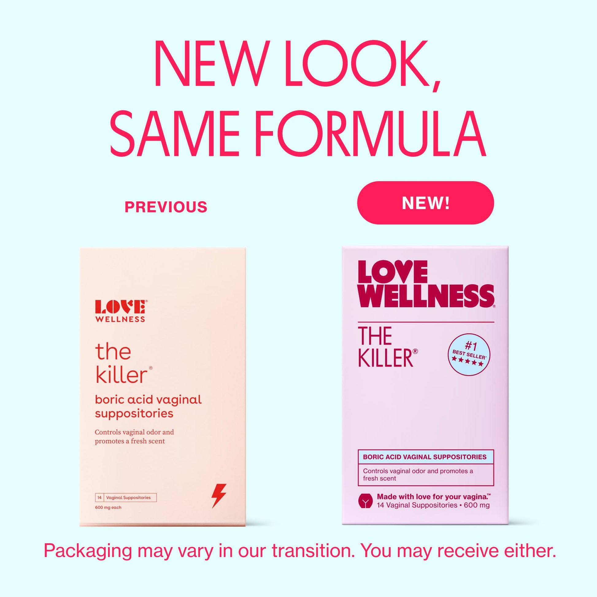 Love Wellness The Killer | 600mg Boric Acid Vaginal Suppositories | Balances pH & Supports Odor Control, a Healthy Vaginal Balance | Fast-Acting & Fragrance-Free | Gentle & Effective | 28 Ct Love Wellness uk supplements