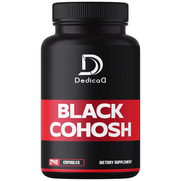 DEDICAD 1000mg Black Cohosh for Menopause Hot Flashes - 240 Capsules for 4-Month Supply - Support for Body Management, Women's Health & Immune System DEDICAD uk supplements