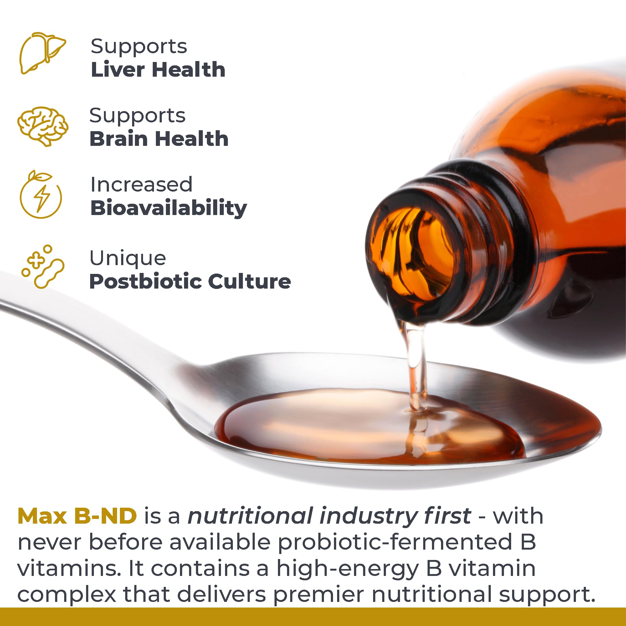 Premier Research Labs Max B-ND Liquid Vitamin - B-Complex for Liver & Brain Health - Sublingual Drops for Energy, Immune & Adrenal Support - 2 fl oz - Thiamin, B12, B6 & More - for Men, Women Premier Research Labs uk supplements