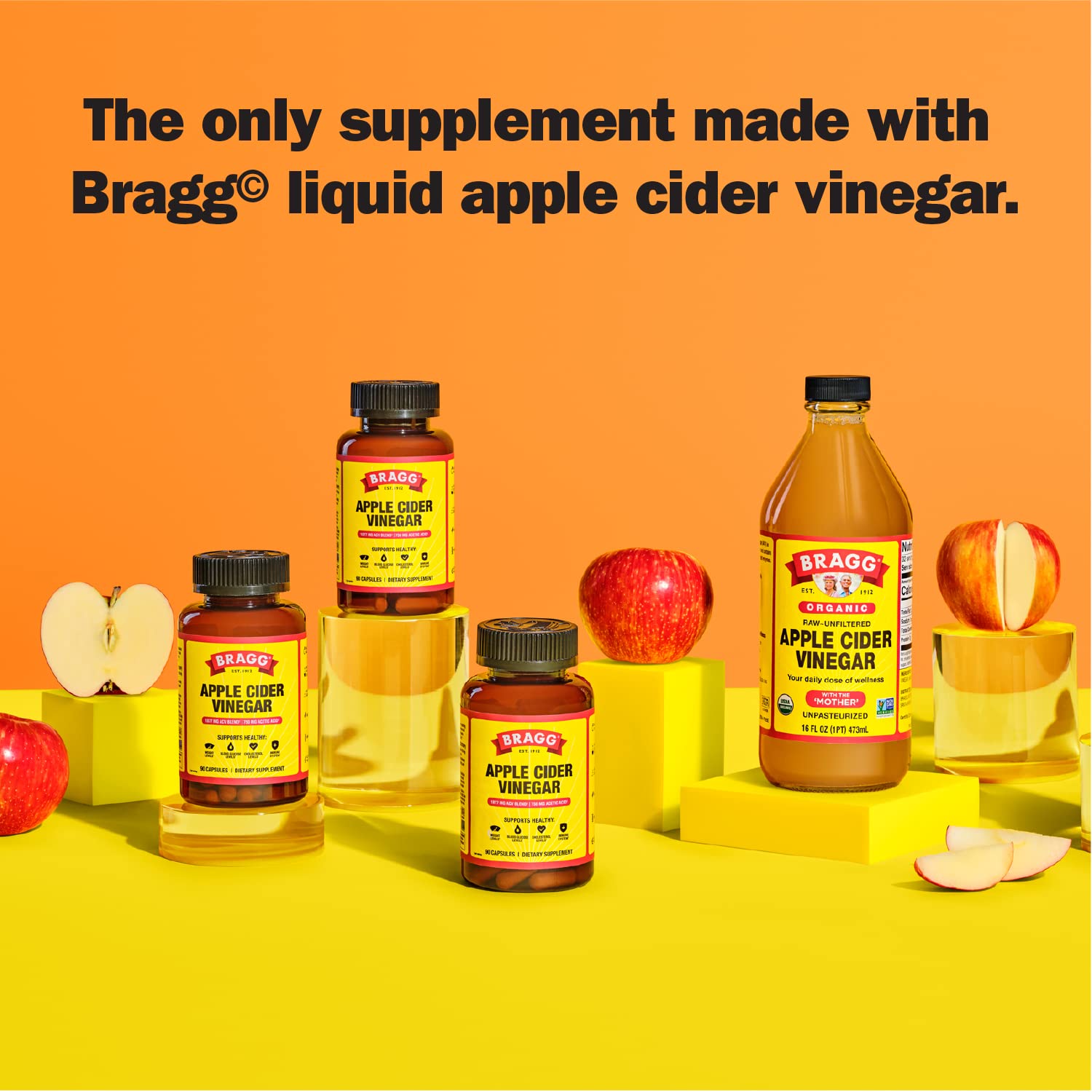 Bragg Apple Cider Vinegar True Energy Capsules – 6 B Vitamins – Caffeine Free Bragg uk supplements