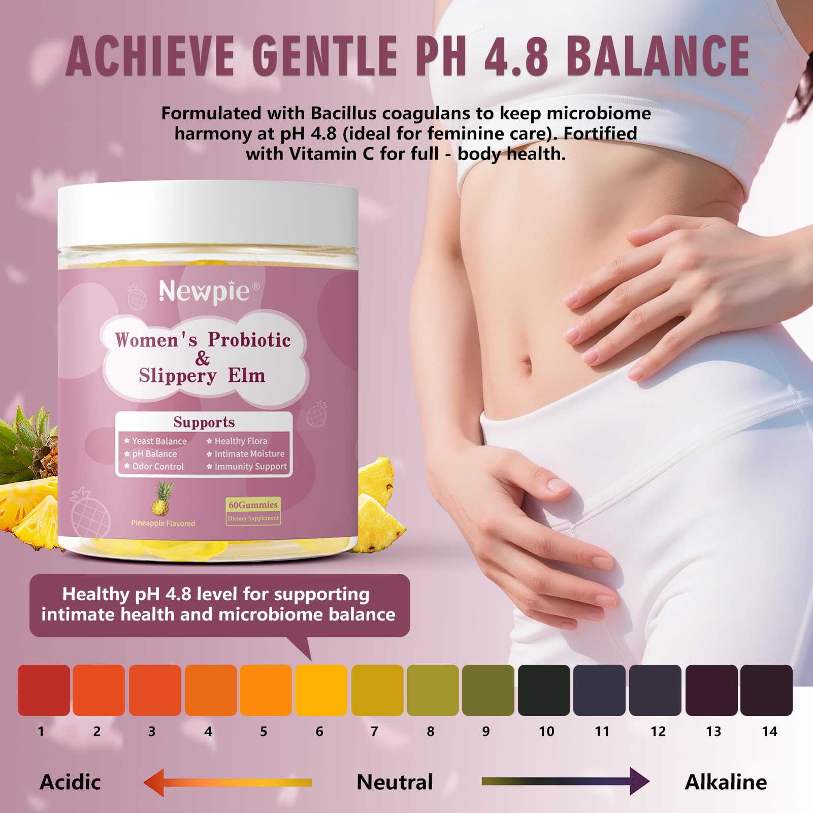 Blltzzz Her Juicy Women's Probiotic Gummies | Pineapple Flavor | Contains Slippery Elm and Probiotic Blend to Support Women's Intimate pH Balance, Gut Wellness and Overall Well-Being | 60 Gummies (2) Blltzzz uk supplements