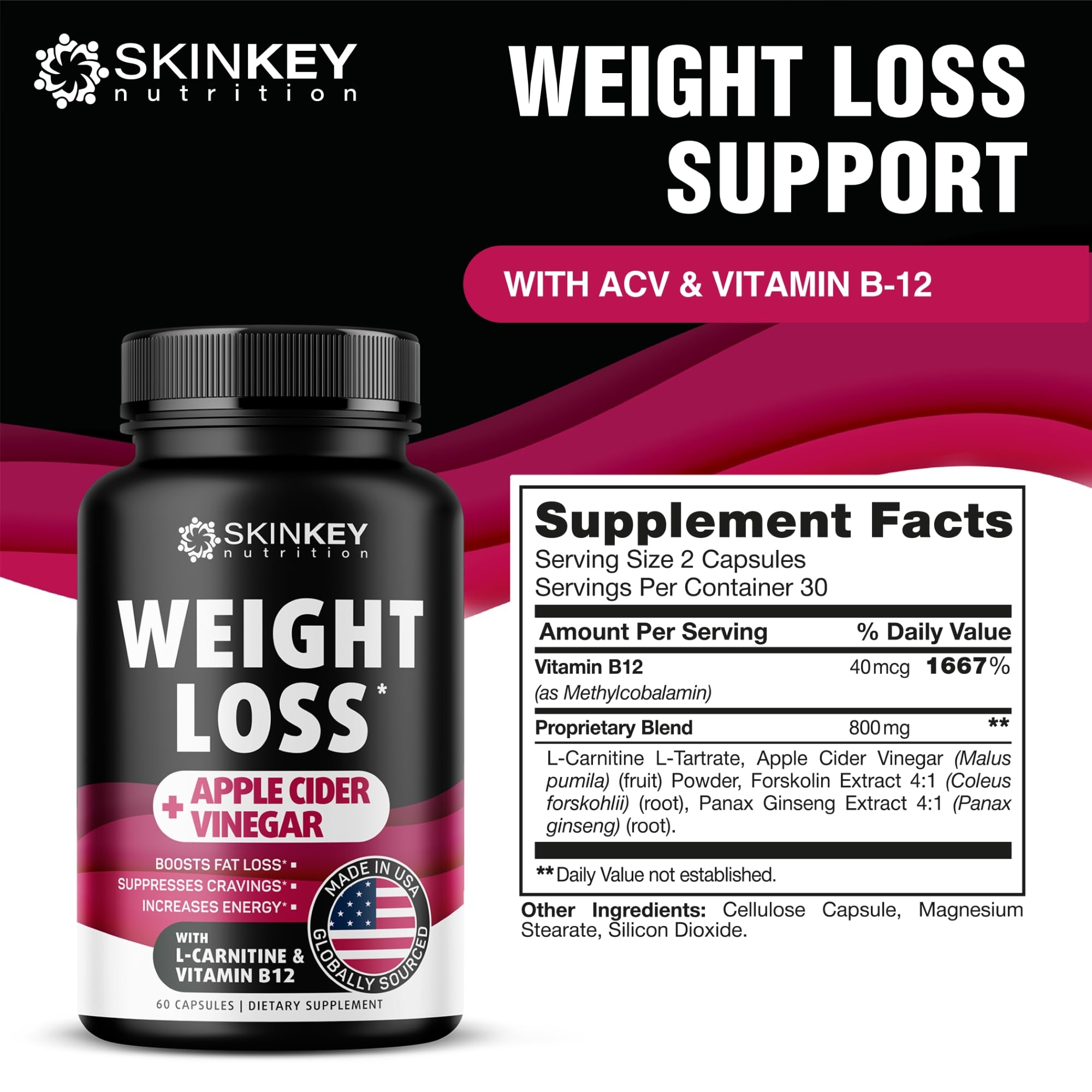 Weight Loss Pills for Women - Fat Burner Diet That Work Fast & Men Made in USA SKINKEY Nutrition uk supplements