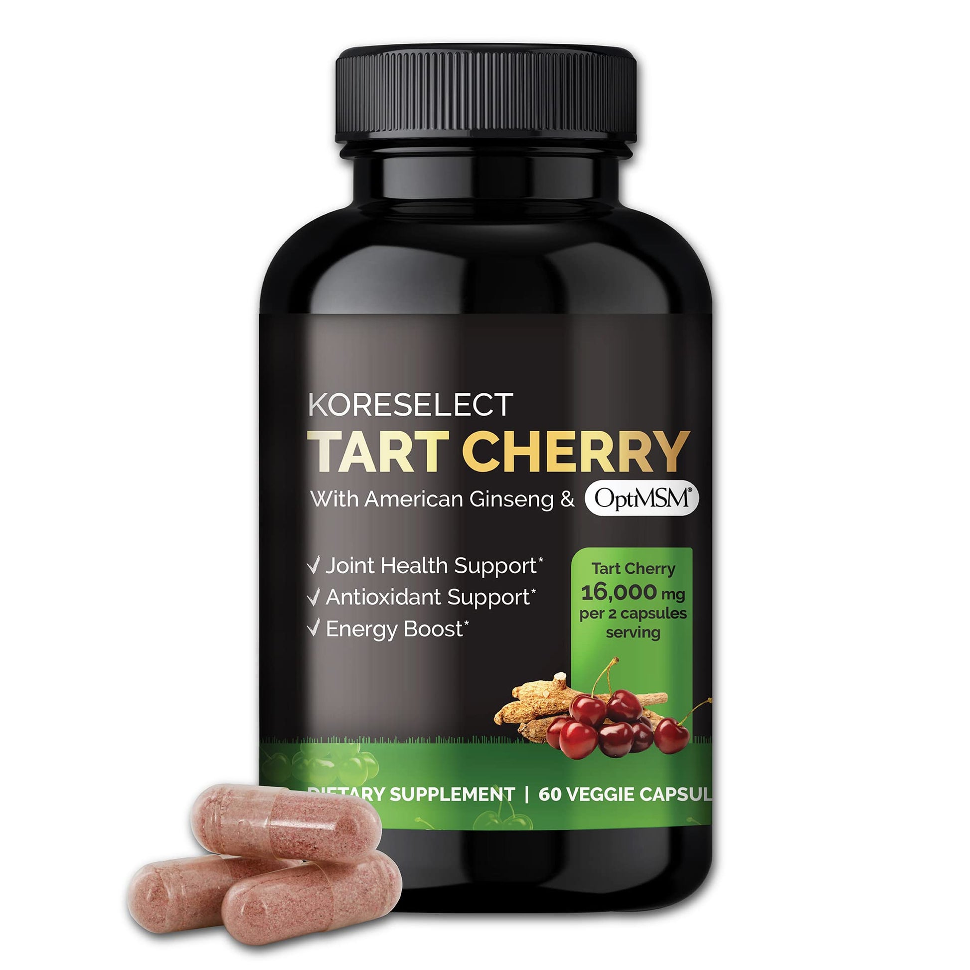 KORESELECT Beet Root & Tart Cherry Capsules 16,000mg Capsules Bundle for Nitric Oxide KORESELECT uk supplements