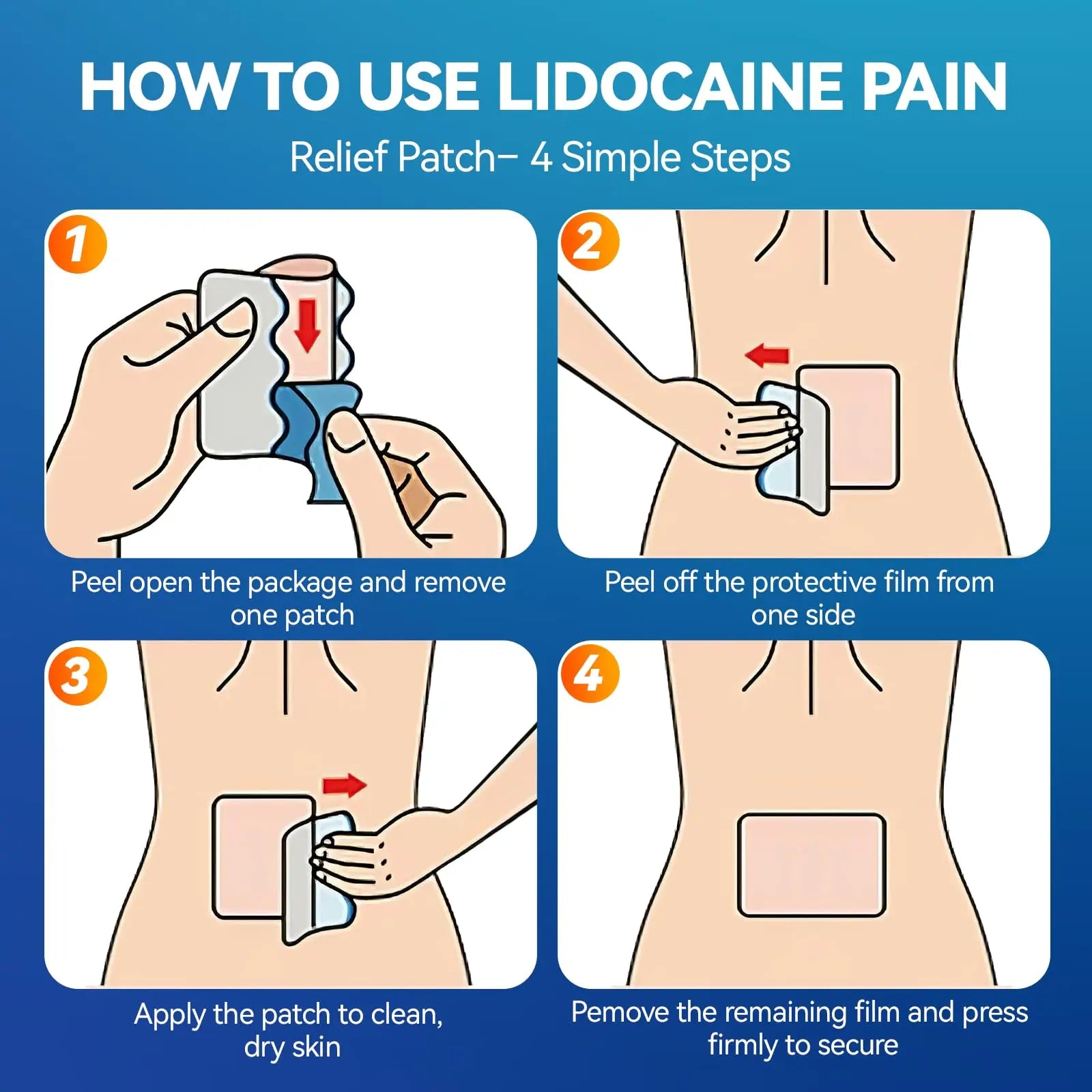 LOVPTFER 4% Lidocaine Pain Relief Patches – Maximum Strength Pain Patches, 12-Hour Long-Lasting Relief for Back, Neck, Shoulder & Joint Pain, Fast-Acting,–40 Count, 5.5” x 3.94” LOVPTFER uk supplements