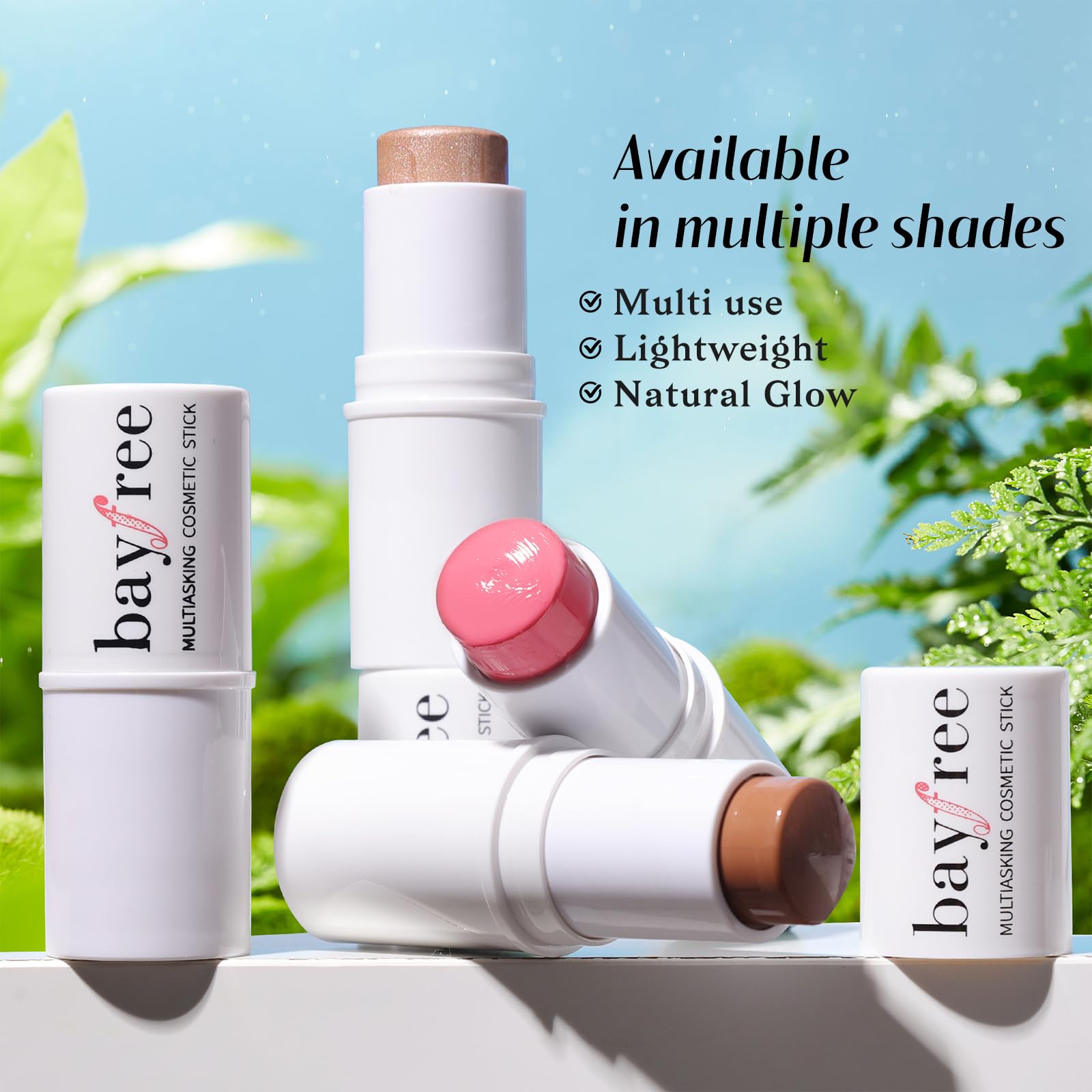 KIMUSE Face Sticks Trio, Cream Blush Stick & Highlighter Stick & Contour Stick for Sculpt the Cheeks, Long Lasting Cream Contour Stick Trio for Face Makeup, with Brush KIMUSE uk supplements