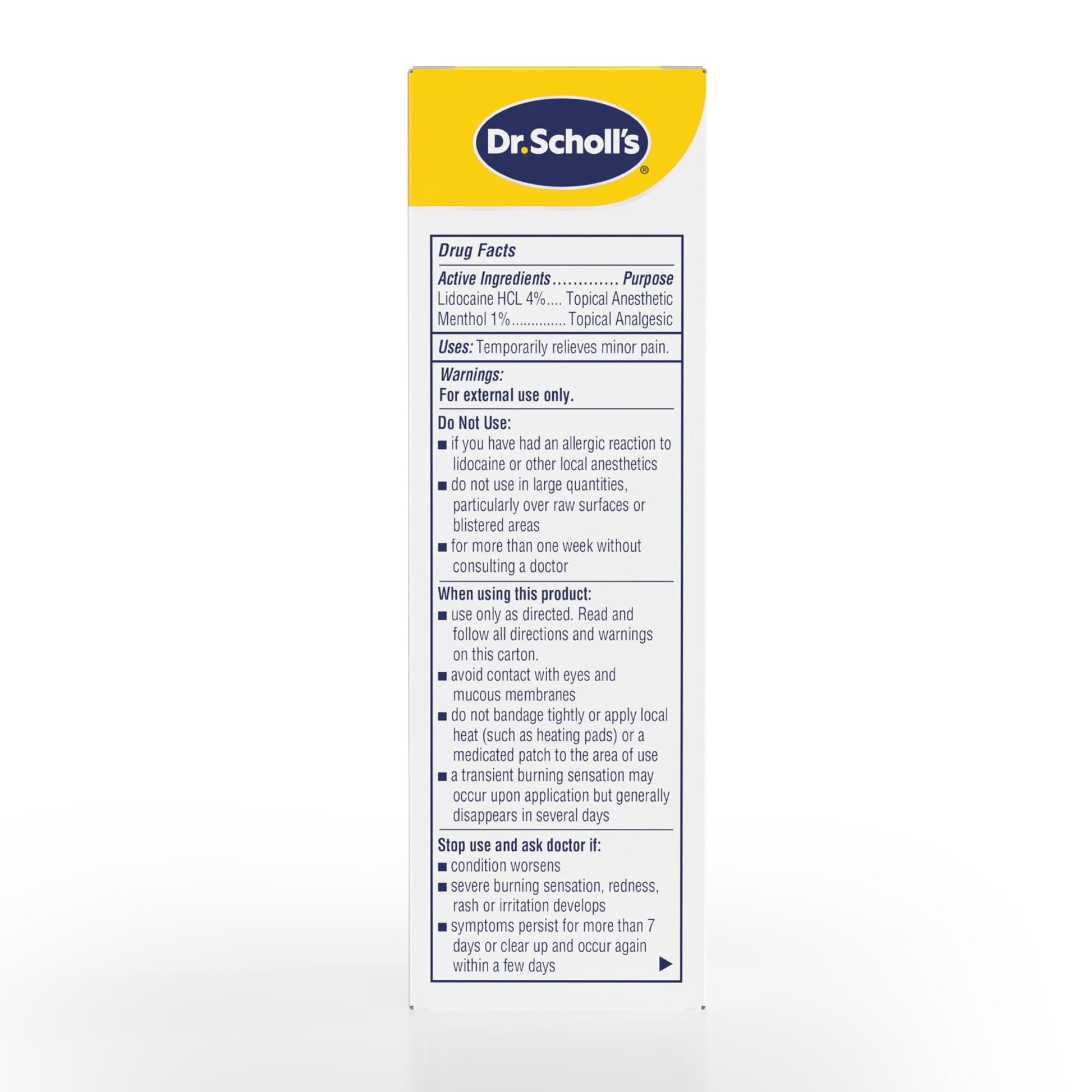 Dr. Scholl’s Clinical Strength 12-Hour Pain Relief Liquid Roll-On, 3 oz - 4% Lidocaine for Powerful Numbing, Instant Cooling Pain Relief with Menthol, Added Urea, Use on Hands, Feet, Neck, Back & Legs Dr. Scholl's uk supplements