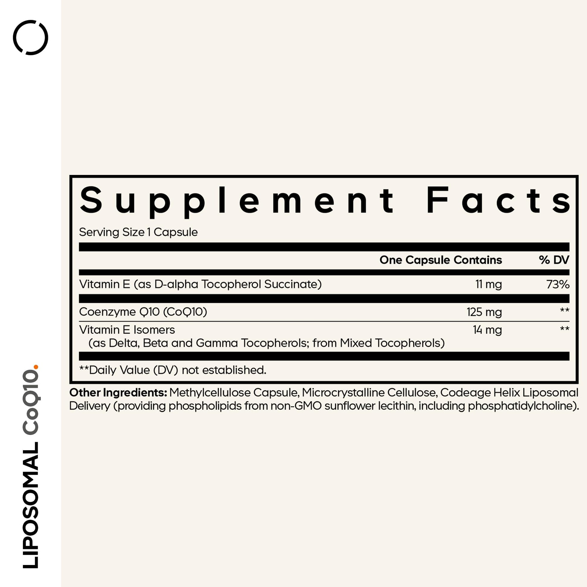 Codeage Liposomal CoQ10 Supplement - 125 mg Coenzyme Q10 with Vitamin E Isomers Tocopherols - 2-Month Supply - 1 Capsule Per Serving - Liposomal Delivery - Vegan, Non-GMO, Gluten-Free - 60 Capsules Codeage uk supplements