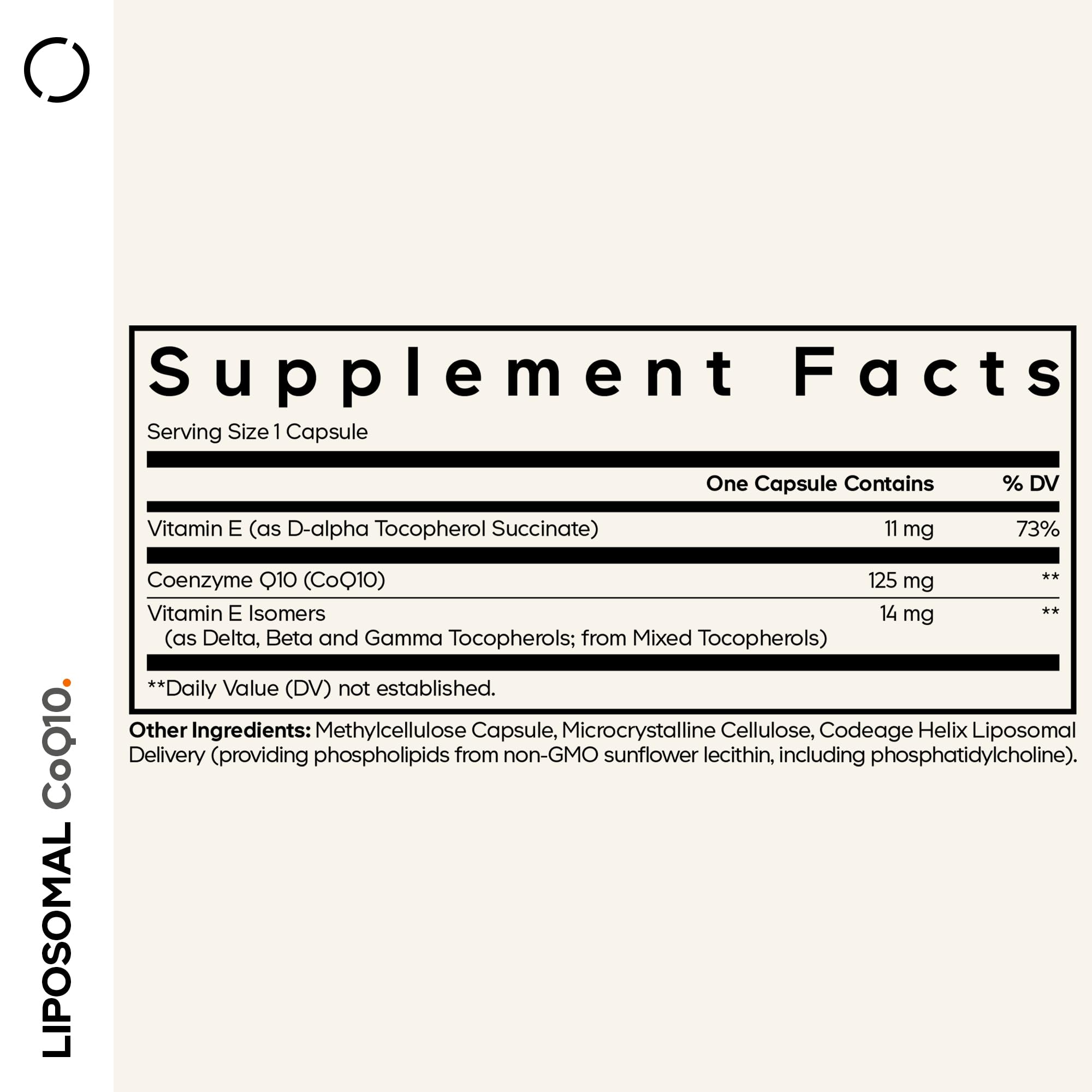 Codeage Liposomal CoQ10 Supplement - 125 mg Coenzyme Q10 with Vitamin E Isomers Tocopherols - 2-Month Supply - 1 Capsule Per Serving - Liposomal Delivery - Vegan, Non-GMO, Gluten-Free - 60 Capsules Codeage uk supplements
