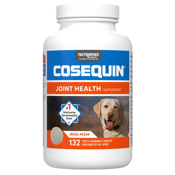 Nutramax Laboratories Cosequin Maximum Strength Joint Health Supplement for Dogs - With Glucosamine, Chondroitin, and MSM, 2 Pack, 264 Total Chewable Tablets Nutramax Laboratories uk supplements