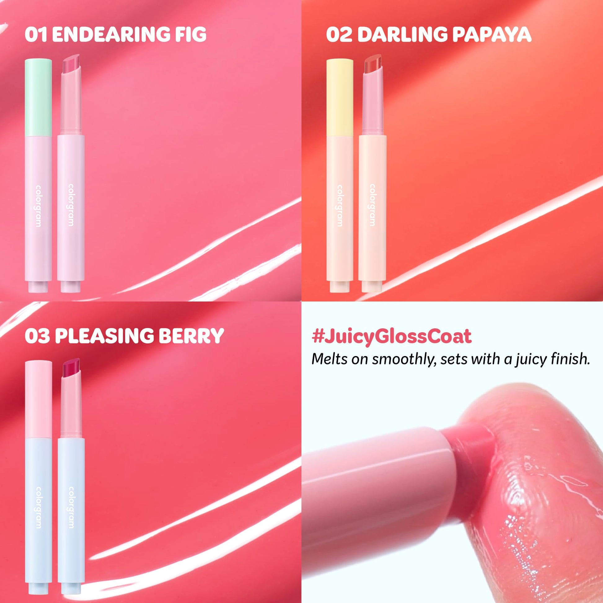 COLORGRAM Fruity Glass Stick 02 DARLING PAPAYA | Long-Lasting Juicy Lip Tint with Radiant, Glossy Finish | Melting Syrupy Texture for Vibrant, Hydrated Lips | Non-Sticky Shine COLORGRAM uk supplements