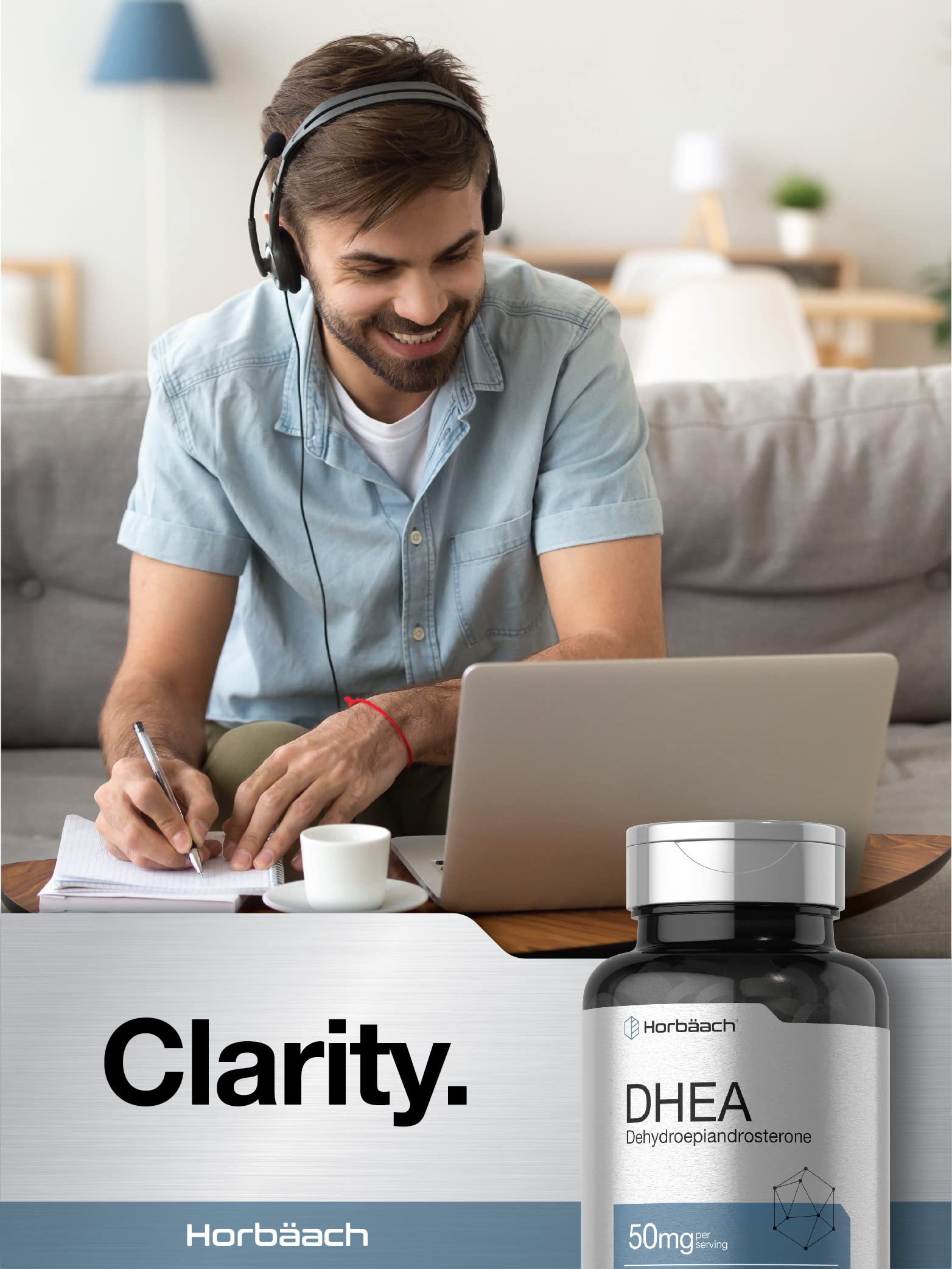 DHEA 50mg 150 Tablets | Non-GMO, Gluten Free Supplement | by Horbaach Horbäach uk supplements