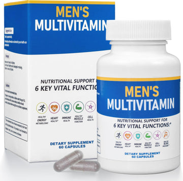 ssumiao Men's Multivitamins Contain 50+ Nutrients Including Vitamin D Daily, Supplement with Vitamin B12, Zinc, Magnesium, Men's Once Daily Multivitamin - 60 Tablets ssumiao uk supplements