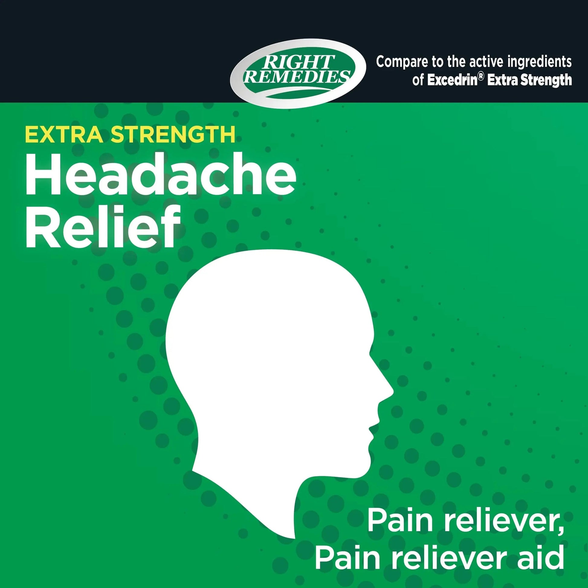 RIGHT REMEDIES Extra Strength Headache Relief with Acetaminophen, Aspirin (NSAID) & Caffeine, (300 caplets), Back & Body Pain Relief, Compare to The Active Ingredients in Excedrin® Extra Strength RIGHT REMEDIES uk supplements