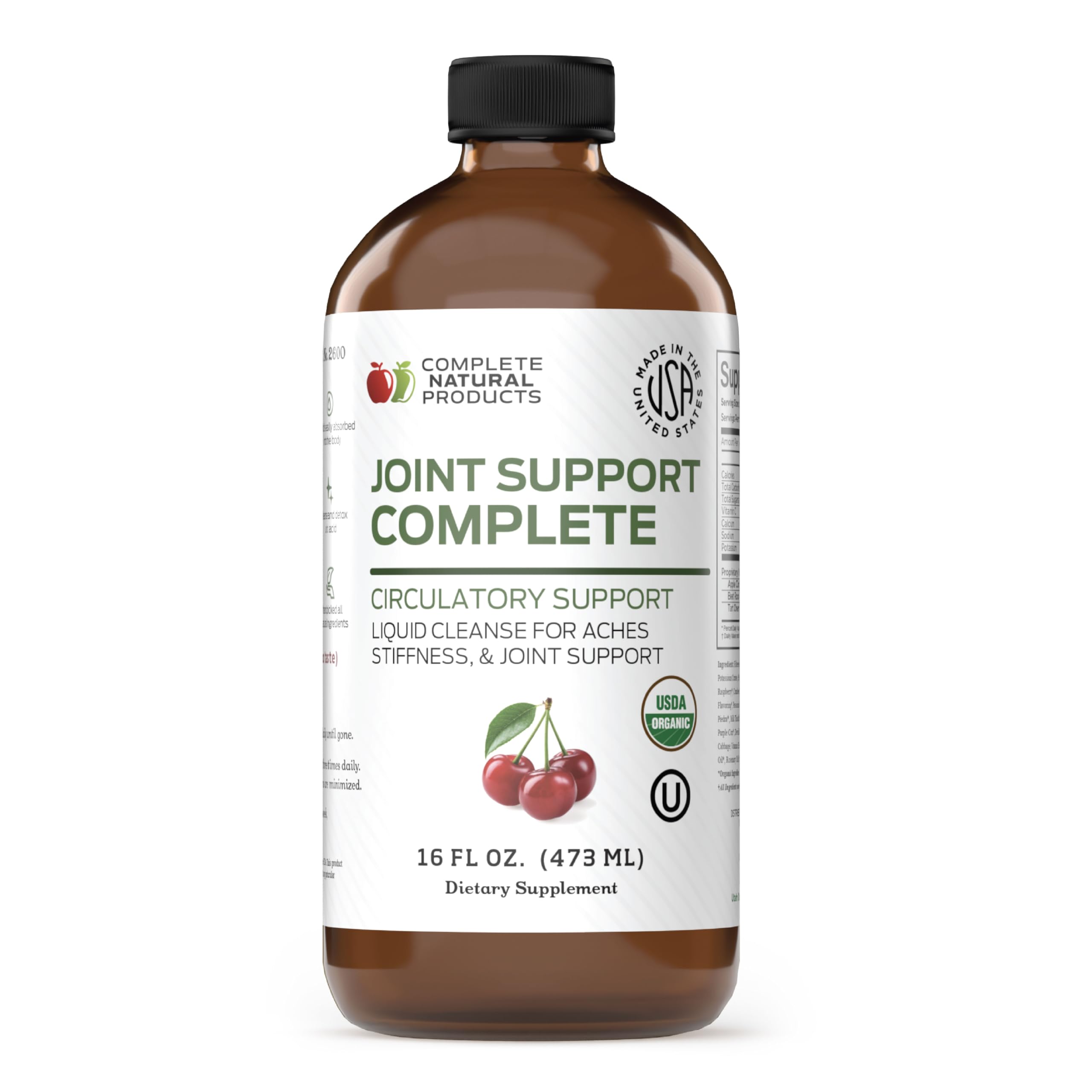 Complete Natural Products Joint Support Complete – 16 Fl Oz Organic Liquid Joint Supplement with Glucosamine Chondroitin MSM – Natural Uric Acid Cleanse & Herbal Joint Health Support for Mobility Complete Natural Products uk supplements