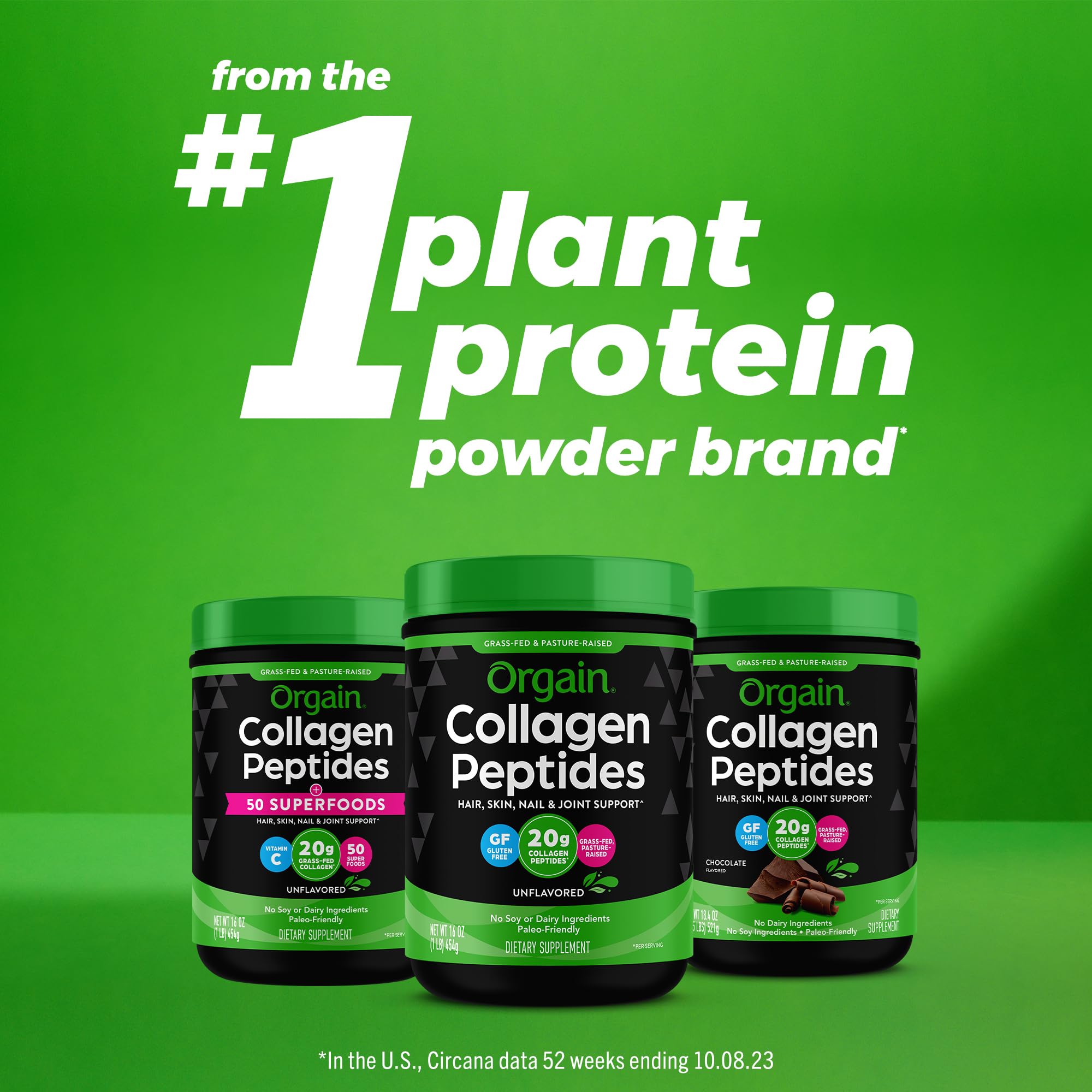 Orgain Hydrolyzed Collagen Peptides Powder, 20g Grass Fed Collagen - Hair, Skin, Nail Orgain uk supplements