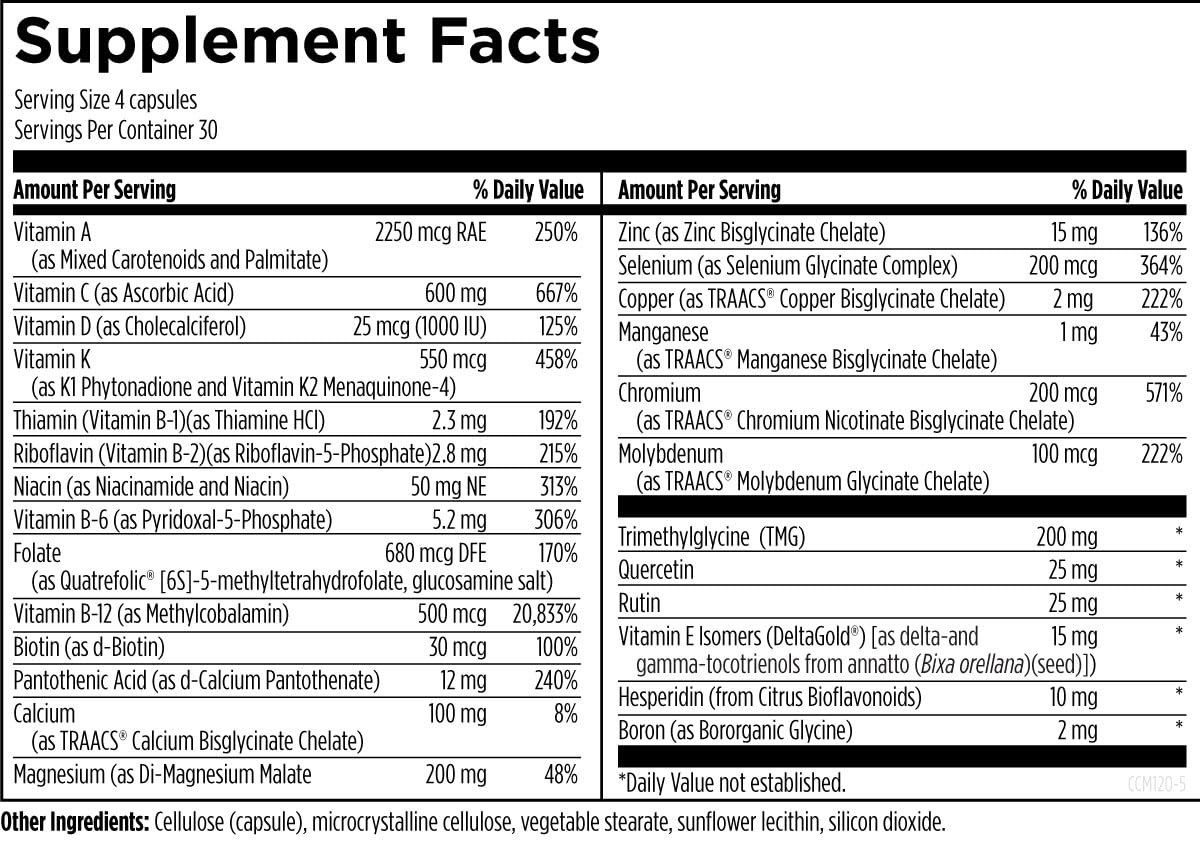 Designs for Health DFH Complete Multi with Copper - Comprehensive Multi Vitamin + Mineral Supplement with Folate, 1000 IU Vitamin D, Immune Support Vitamins - Multivitamin with No Iron (120 Capsules) Designs for Health uk supplements