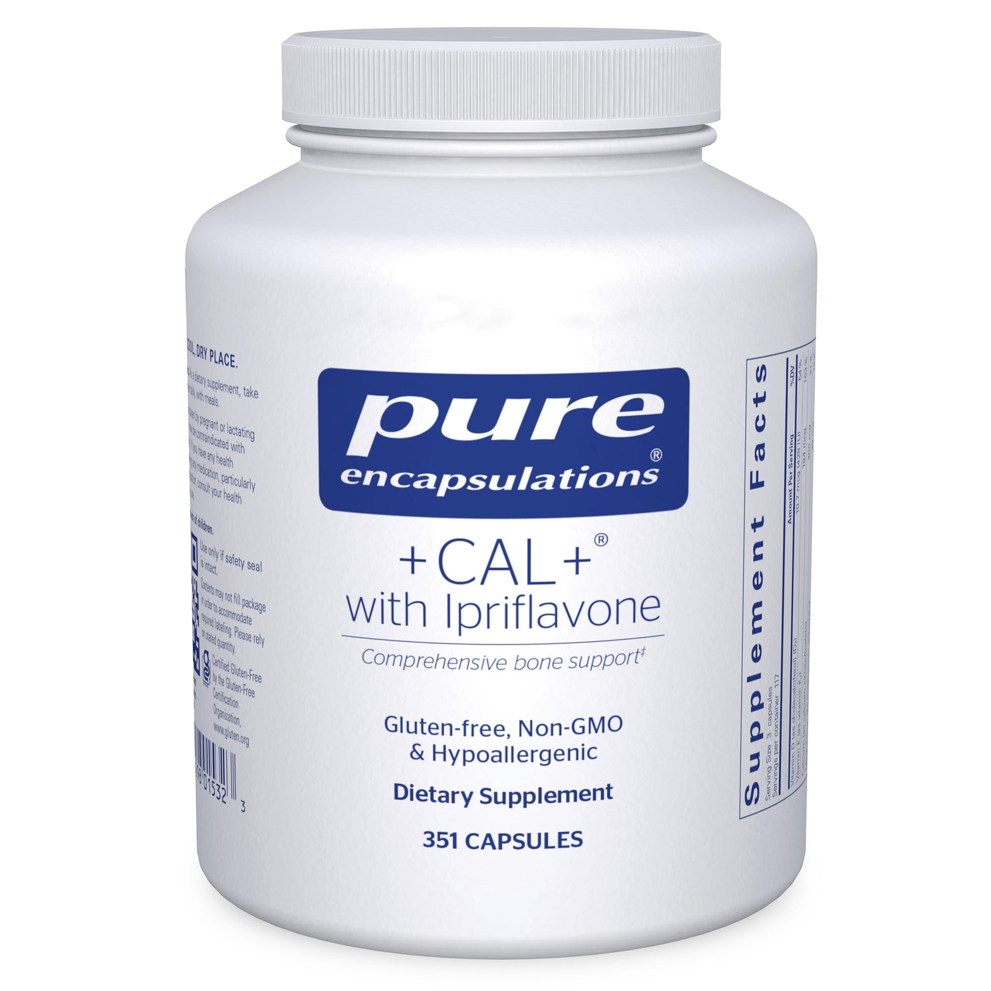 Pure Encapsulations +Cal+ with Ipriflavon | Mineral, Vitamin, and Herbal Supplement to Promote Skeletal Strength | 351 Capsules Pure Encapsulations uk supplements