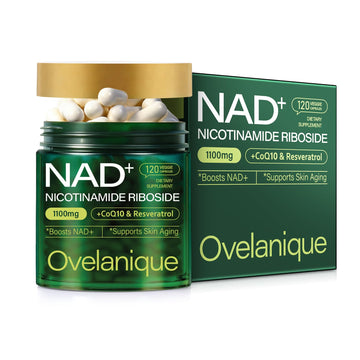 Ovelanique NAD Supplement with Nicotinamide Riboside & Resveratrol |NMNH Supplement Alternative| NAD+ Complex with Quercetin Phytosome & CoQ10 | Liposomal Delivery,120 Capsules(Packaging May Vary) Ovelanique uk supplements