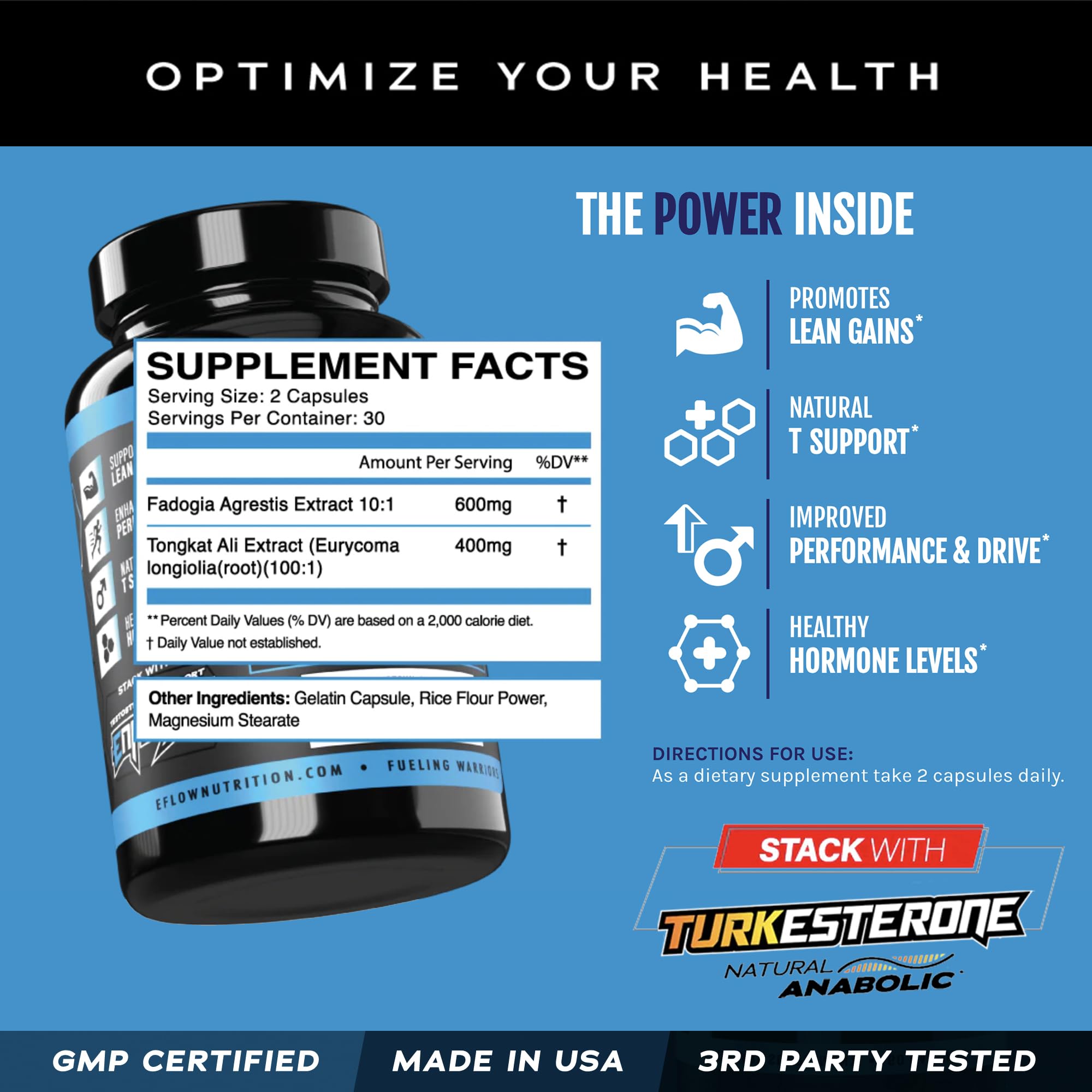eFlow Nutrition Fadogia Agrestic + Tongkat Ali - [2-in-1] Natural Performance Supplement eFlow Nutrition uk supplements