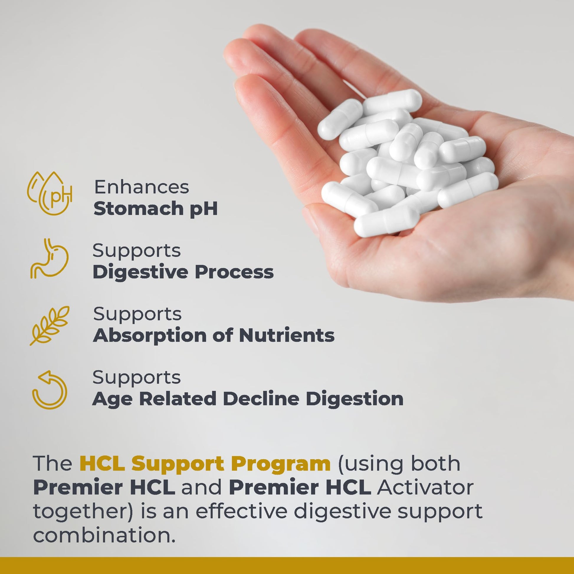 Premier Research Labs Premier HCL Activator - Pepsin Digestive Enzymes Supplement for Optimal Digestive Function for Men & Women, Low Stomach Acid, Nutrient Absorption - 90 Vegetarian Capsules Premier Research Labs uk supplements
