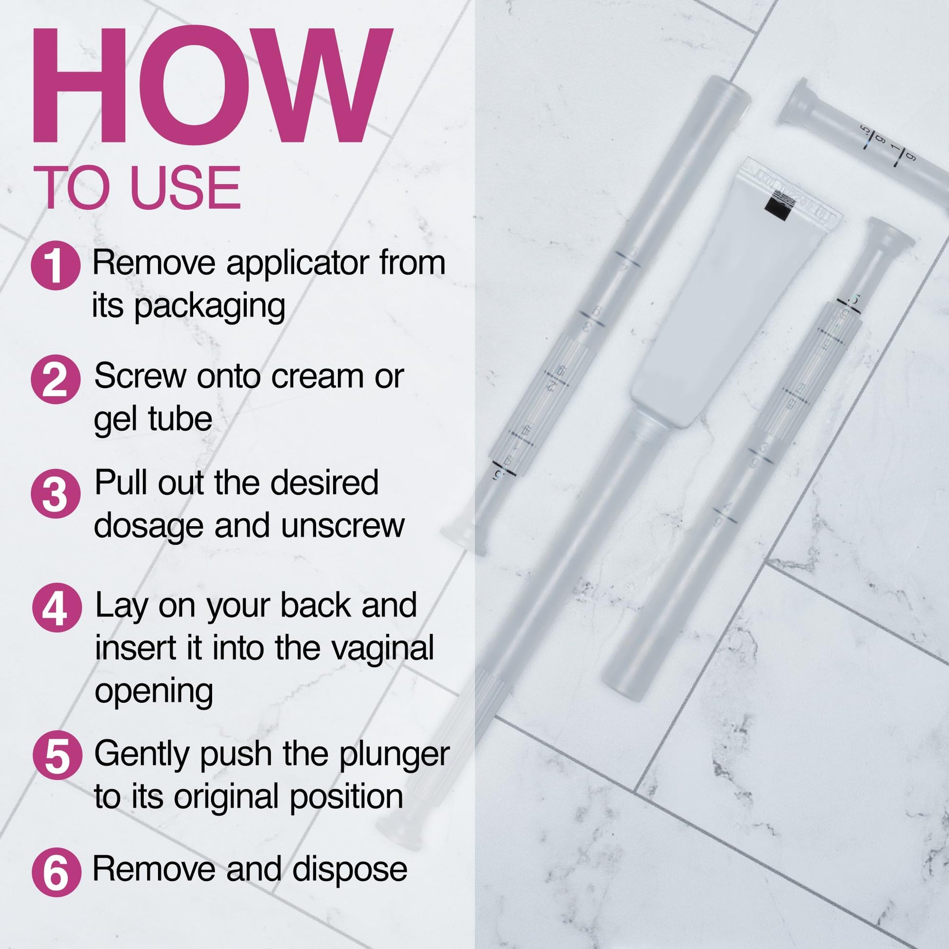 Flextiva Disposable Plastic Vaginal Cream Applicators - Threaded End to Fit OTC Gel or Cream Products Flextiva uk supplements