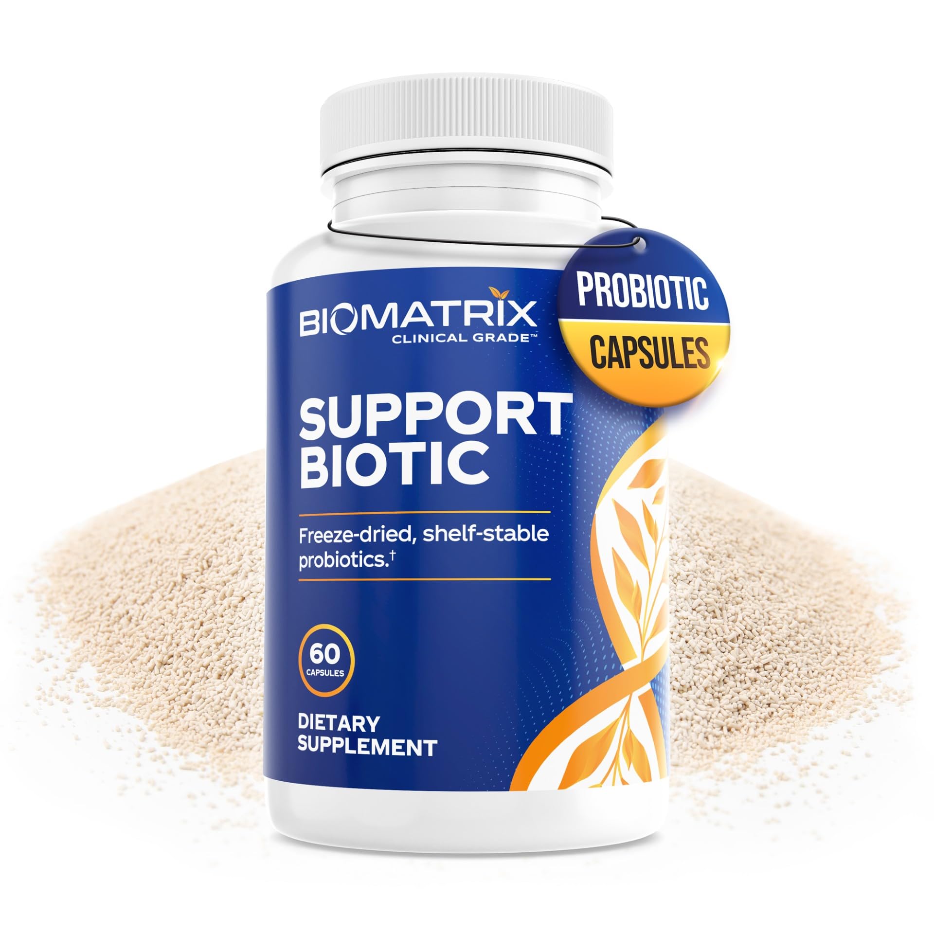 BioMatrix Saccharomyces boulardii Probiotic Supplement w/L. paracasei, L. rhamnosus, Bifidobacterium, Acidophilus – Prebiotic Complement – Temp-Stable, 30-60 Day Supply BioMatrix uk supplements