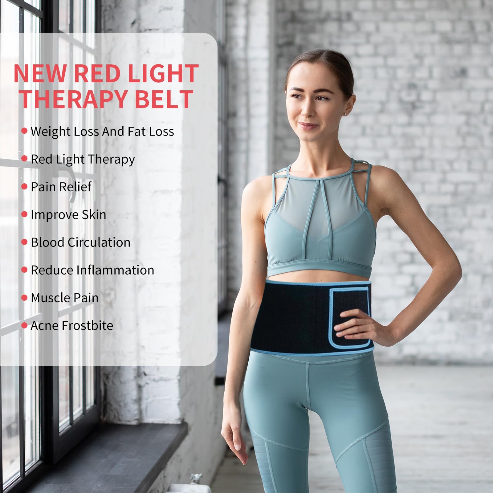 Red Light Infrared Therapy Belt: Pain Relief Device LED Red Light Therapy Lamp Near Body Large Pad Wrap ADVARAYS uk supplements