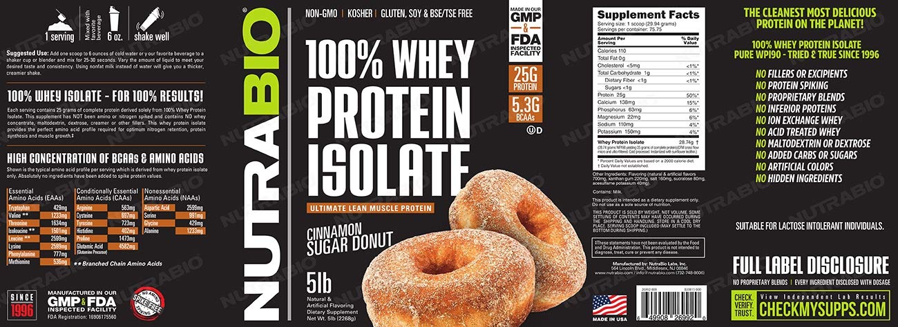NutraBio Whey Protein Isolate Supplement – 25g of Protein Per Scoop with Complete NutraBio uk supplements