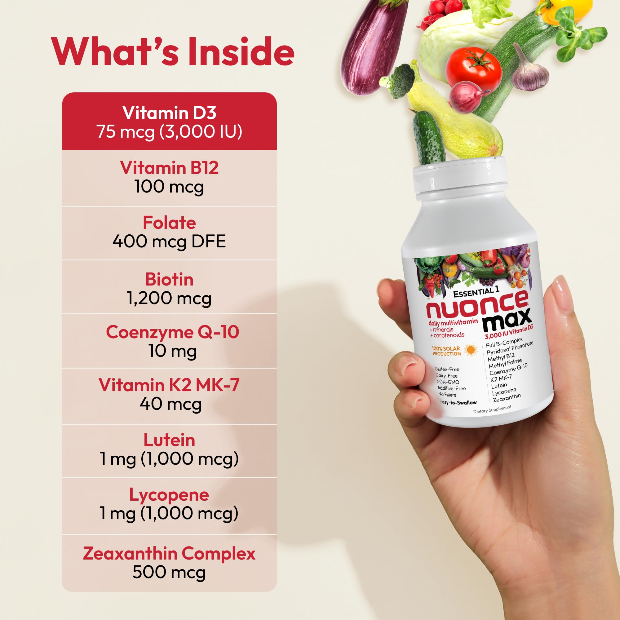 ANDREW LESSMAN Essential-1 nuonce max Multivitamin 3000 IU Vitamin D3 360 Small Capsules. 100 mcg Methyl B12 ANDREW LESSMAN uk supplements