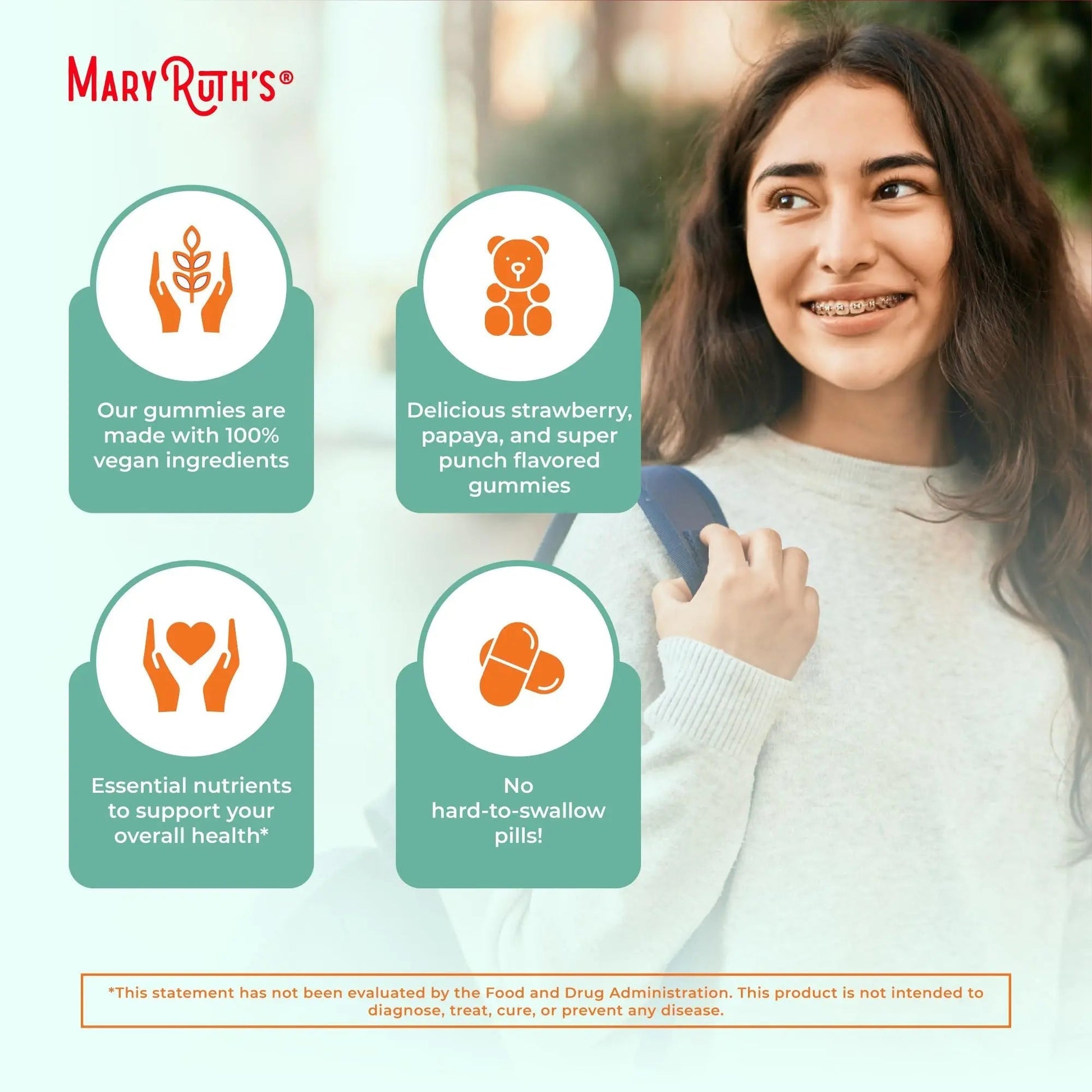 MaryRuth Organics Multivitamin for Teens | Teen Multivitamin Multimineral Gummies with Vitamin B, C, D and E, Biotin, Zinc MaryRuth Organics uk supplements